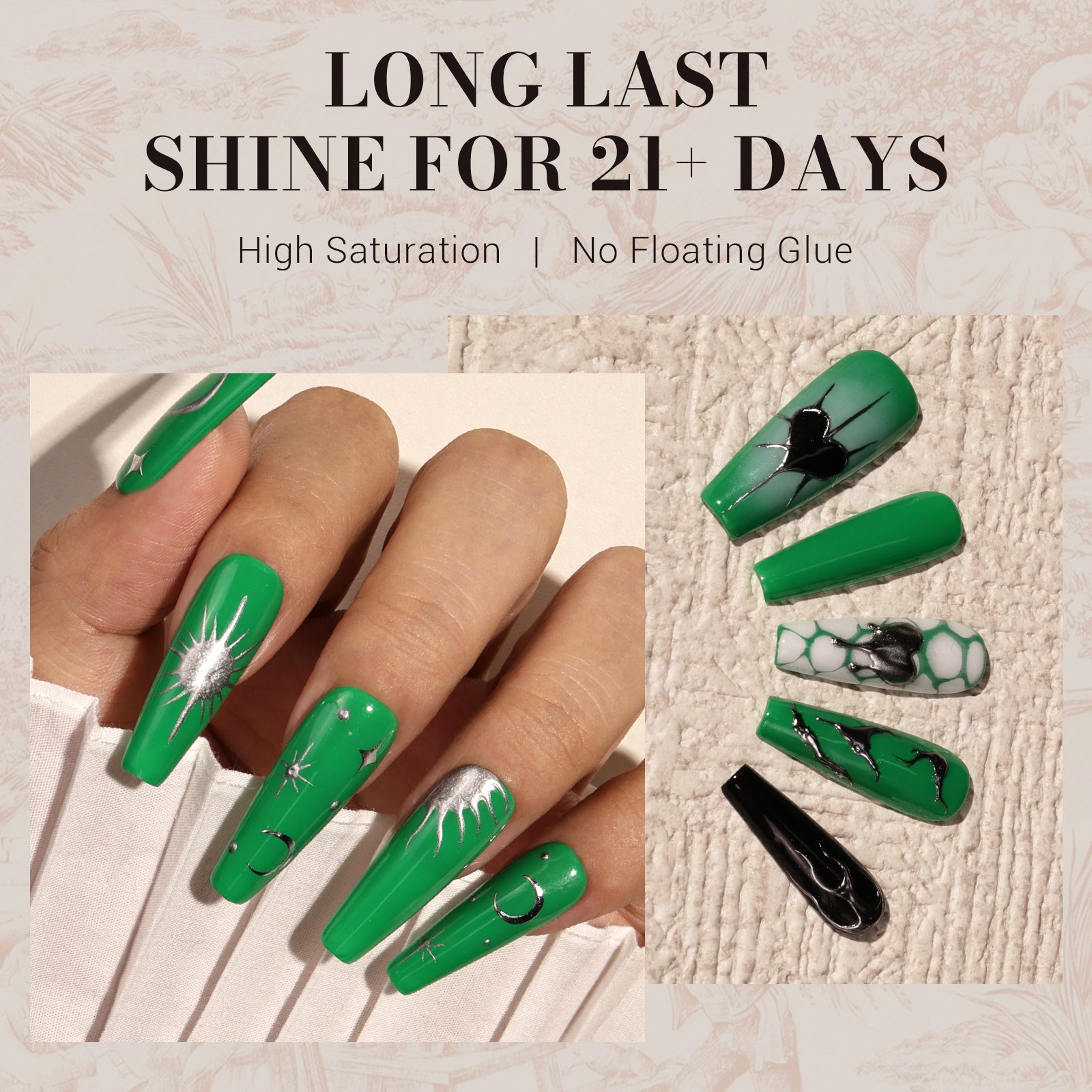 347 Fresh Green - TPO-Free Faster UV Curing Gel Nail Polish 0.5 fl oz/15ml - 图片4