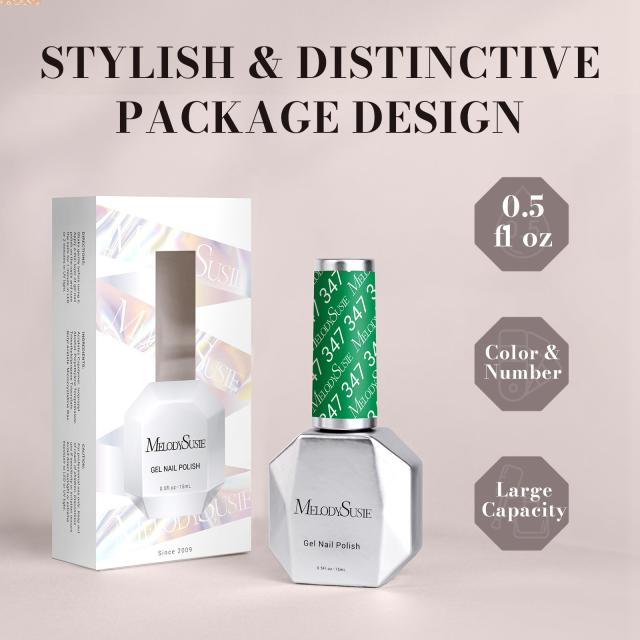 347 Fresh Green - TPO-Free Faster UV Curing Gel Nail Polish 0.5 fl oz/15ml