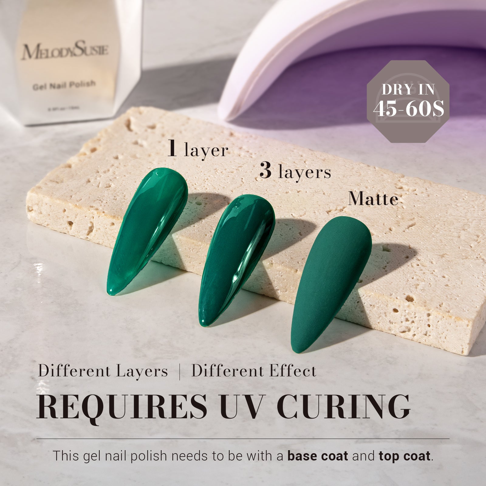 348 Green - TPO-Free Faster UV Curing Gel Nail Polish 0.5 fl oz/15ml - 图片3