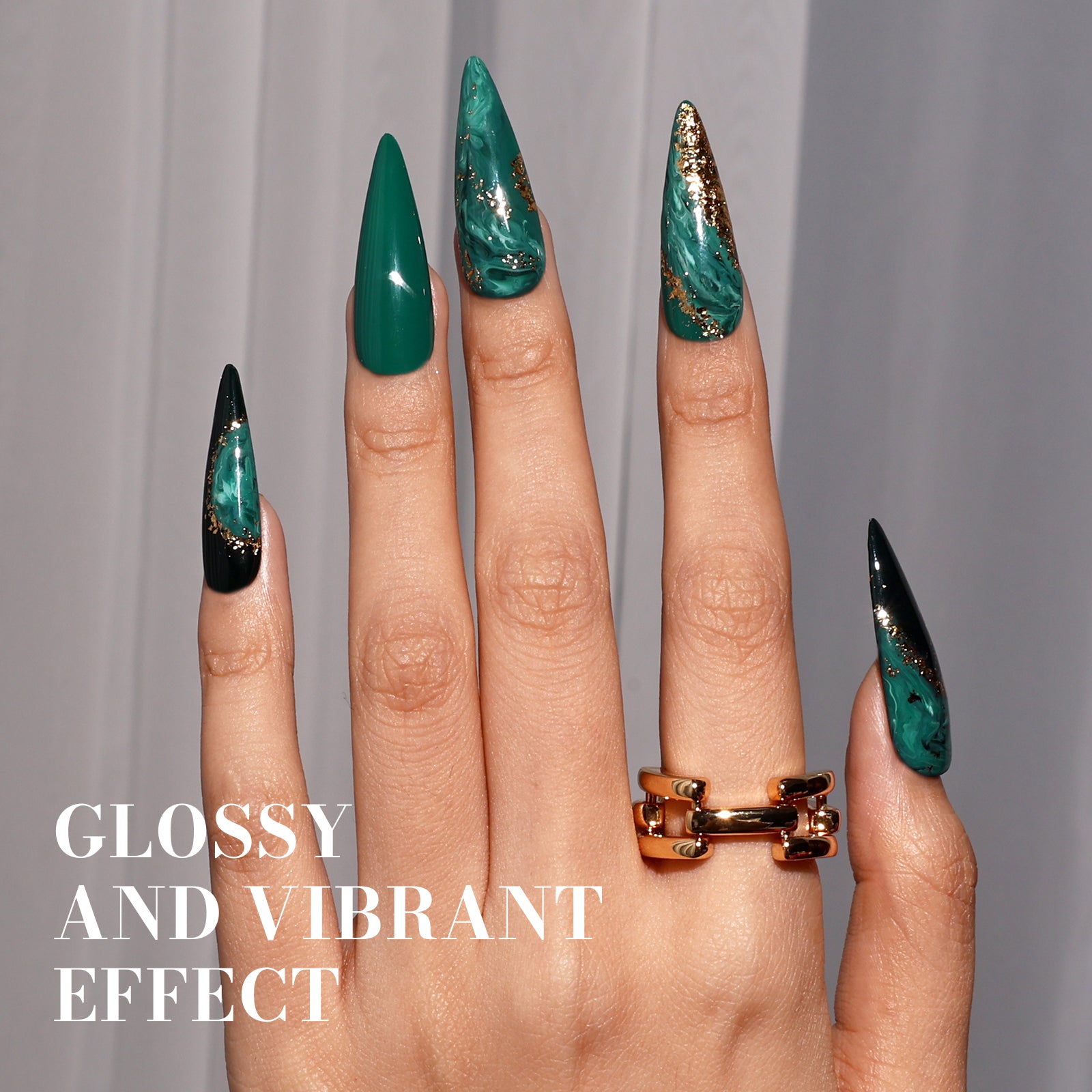 348 Green - TPO-Free Faster UV Curing Gel Nail Polish 0.5 fl oz/15ml - 图片5