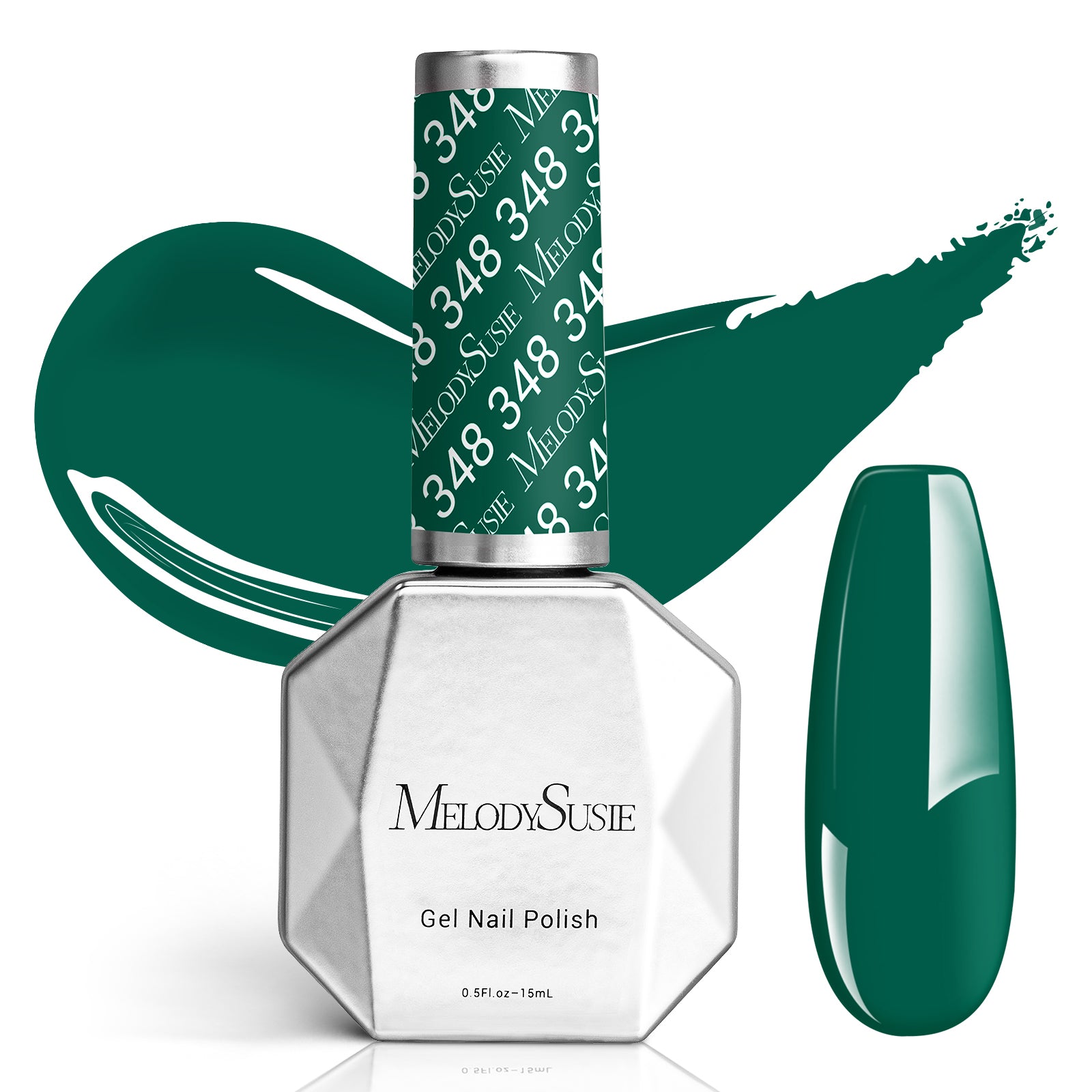 348 Green - TPO-Free Faster UV Curing Gel Nail Polish 0.5 fl oz/15ml