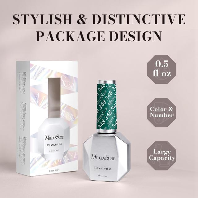 348 Green - TPO-Free Faster UV Curing Gel Nail Polish 0.5 fl oz/15ml