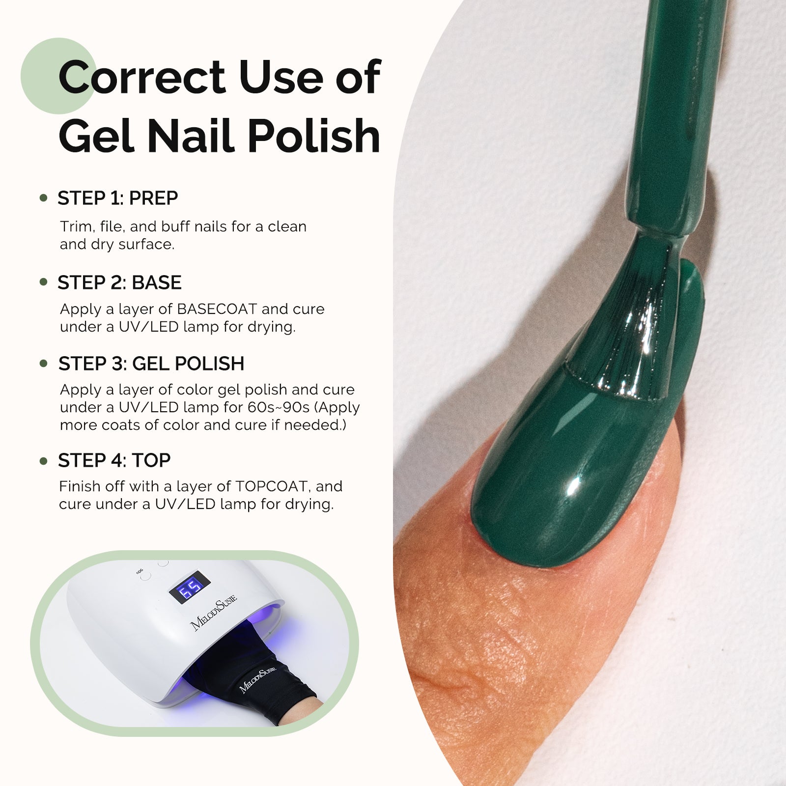 348 Green - HEMA-Free Gel Nail Polish 0.5 fl oz/15ml - 图片5