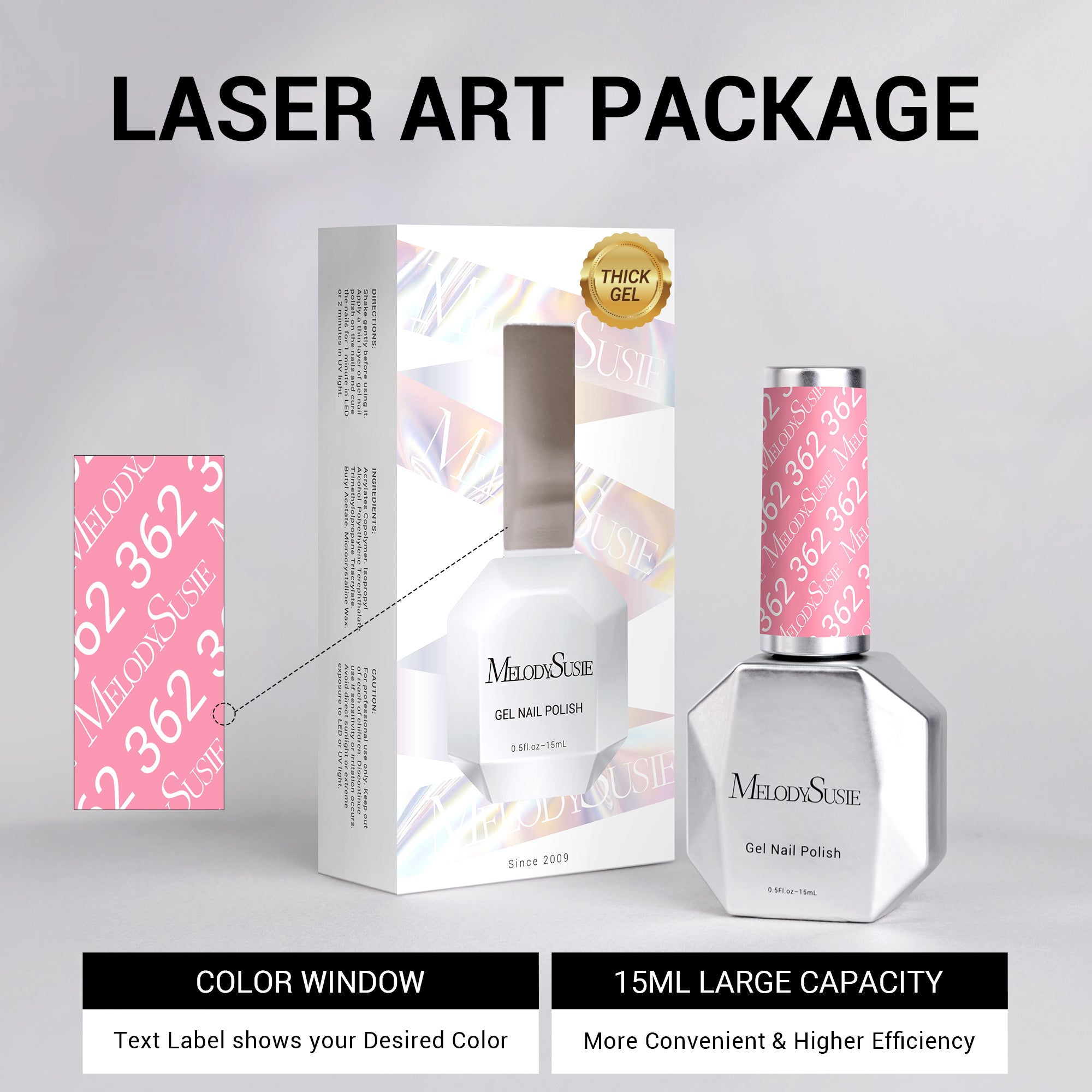 362 Twist Sweater Pink - TPO-Free Thick Gel Nail Polish(15ml) - 图片6