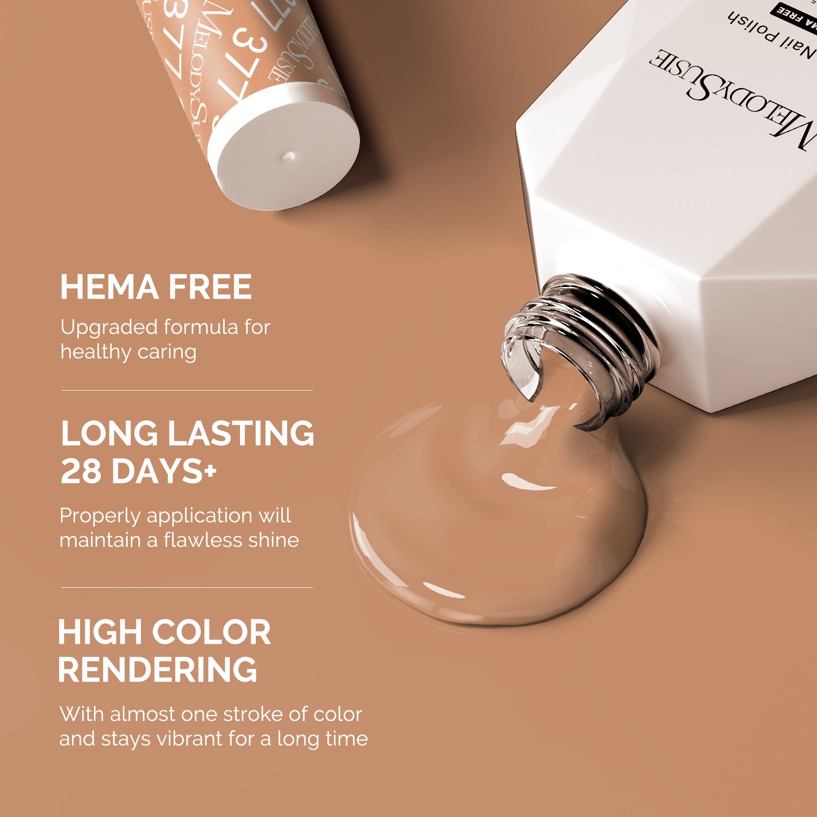 377 Caramel Brown - HEMA-Free Gel Nail Polish 0.5 fl oz/15ml - 图片3