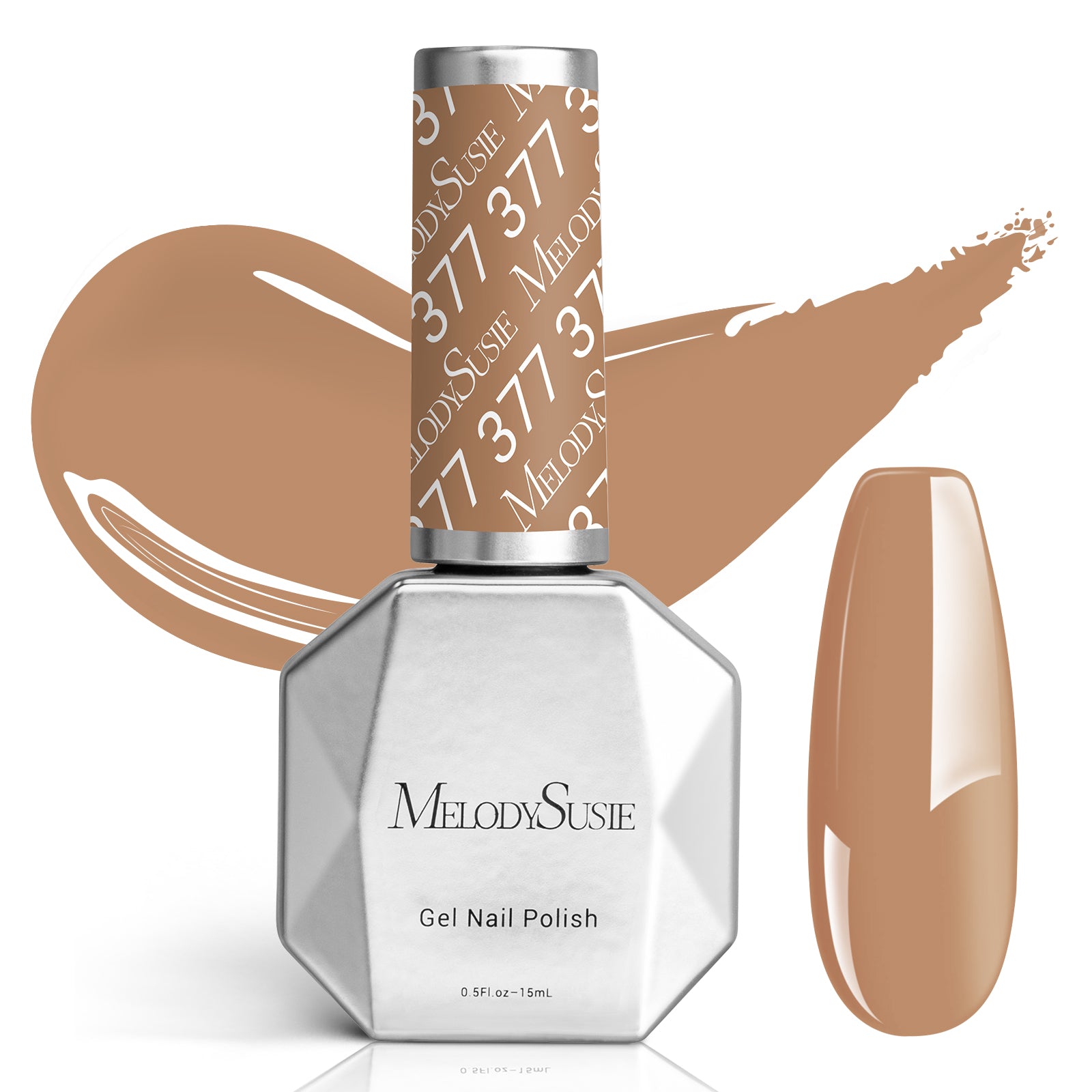 377 Nude Brown - TPO-Free Faster UV Curing Gel Nail Polish 0.5 fl oz/15ml