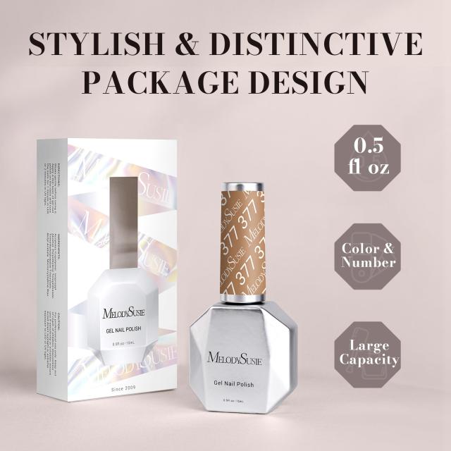 377 Nude Brown - TPO-Free Faster UV Curing Gel Nail Polish 0.5 fl oz/15ml