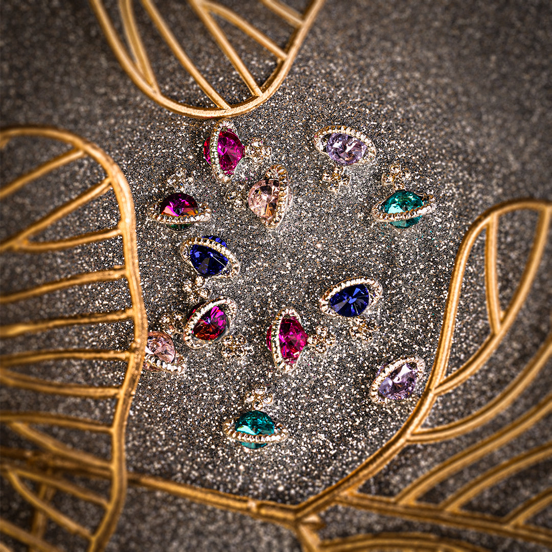 3D Saturn Shape Nail Rhinestones - 图片3