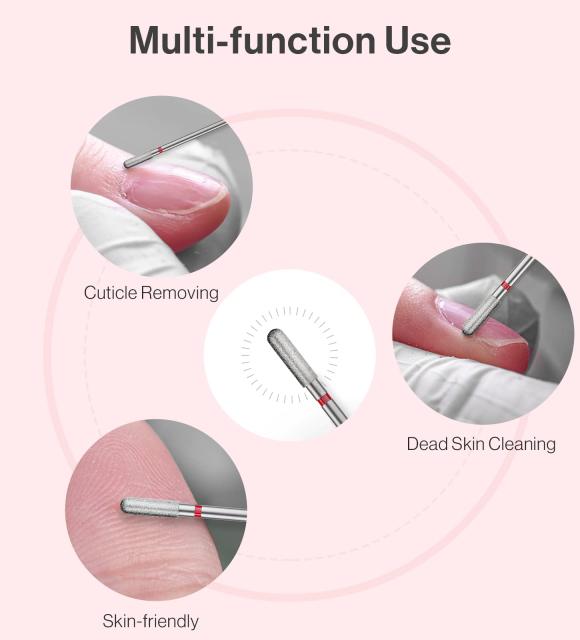 3mm Rounded Top Barrel Carbide Diamond Under Nail Cleaner Nail Drill Bit
