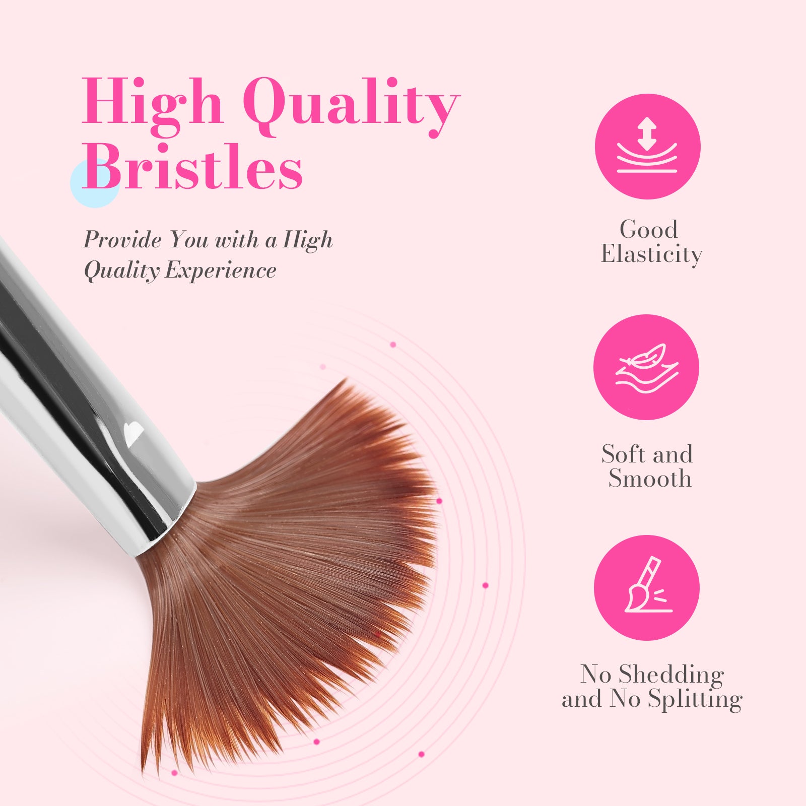 Acrylic Nail Brush Set (3Pcs) - Pink - 图片2