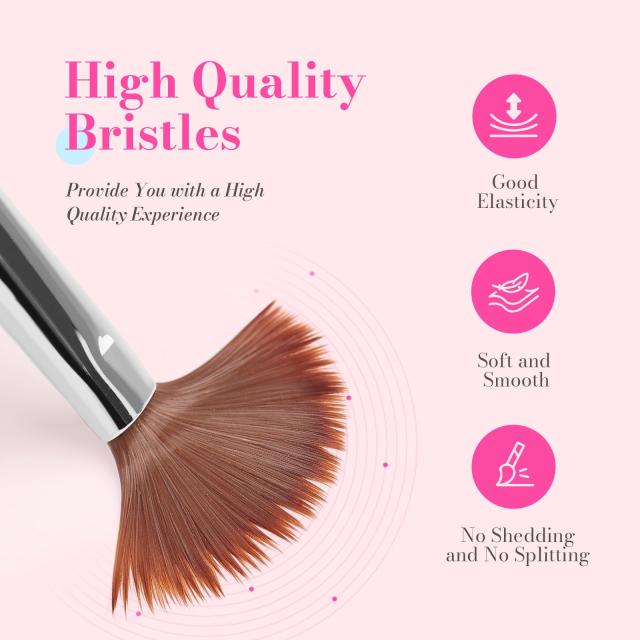 Acrylic Nail Brush Set (3Pcs) - Pink