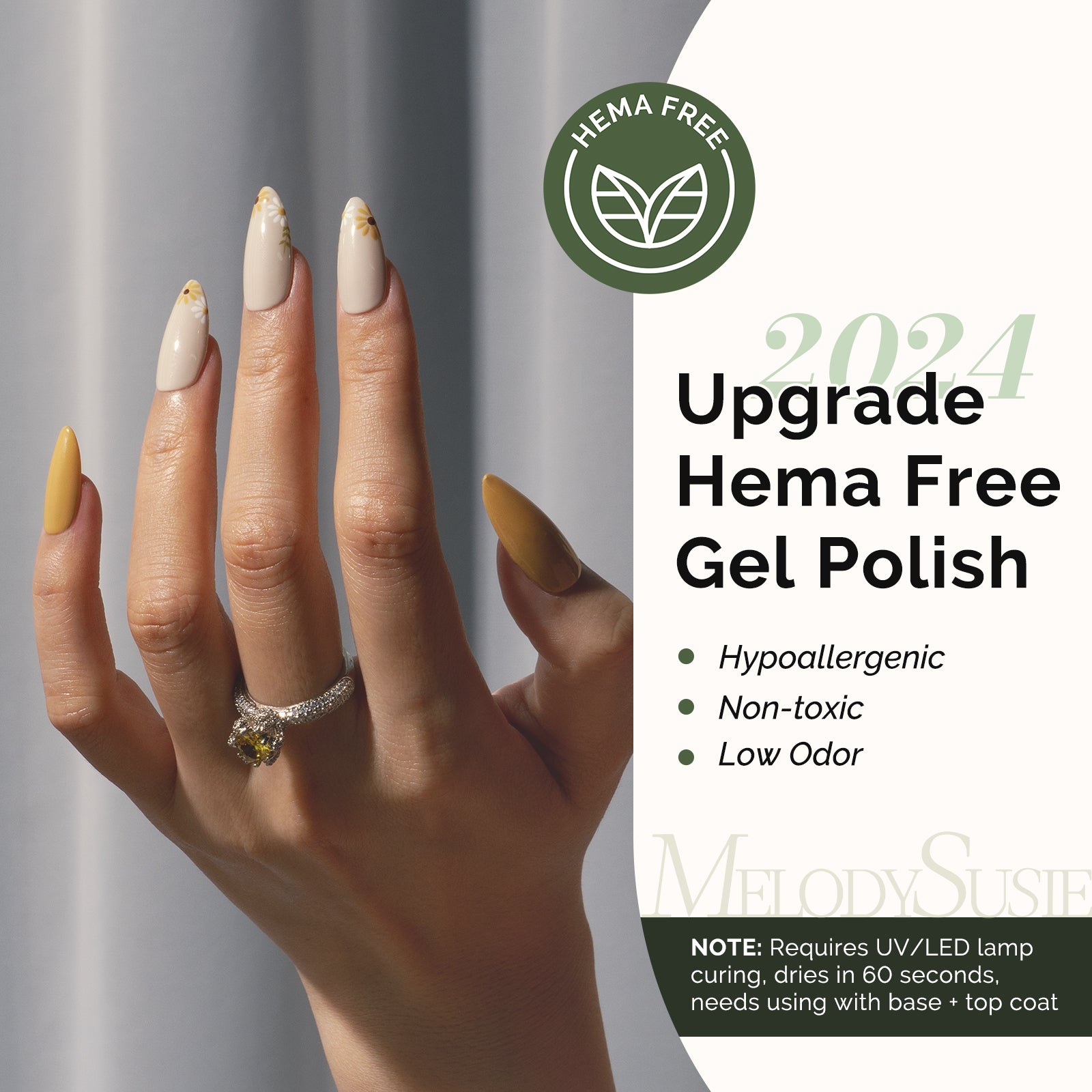 410 Straw Yellow - HEMA-Free Gel Nail Polish 0.5 fl oz/15ml - 图片2