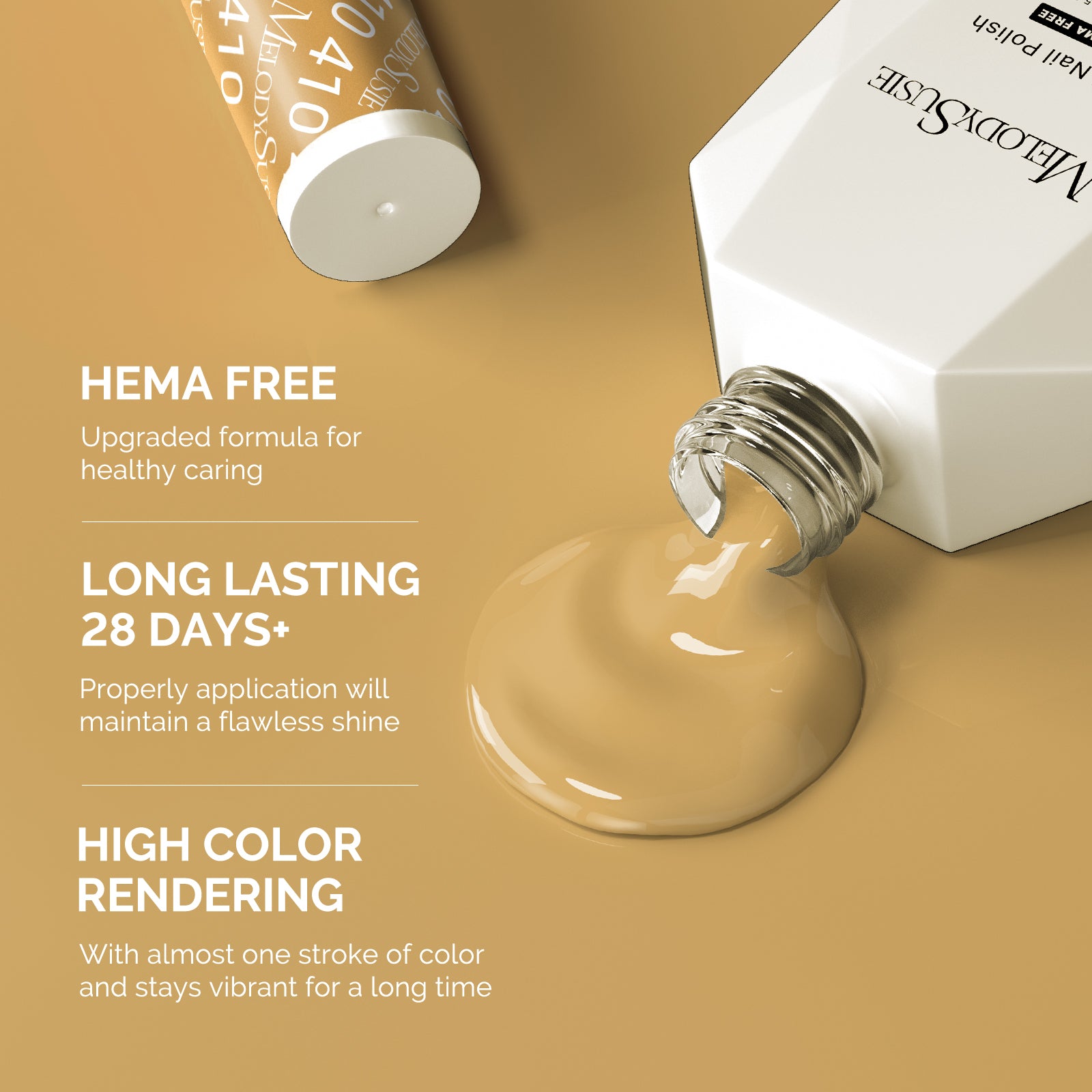 410 Straw Yellow - HEMA-Free Gel Nail Polish 0.5 fl oz/15ml - 图片3