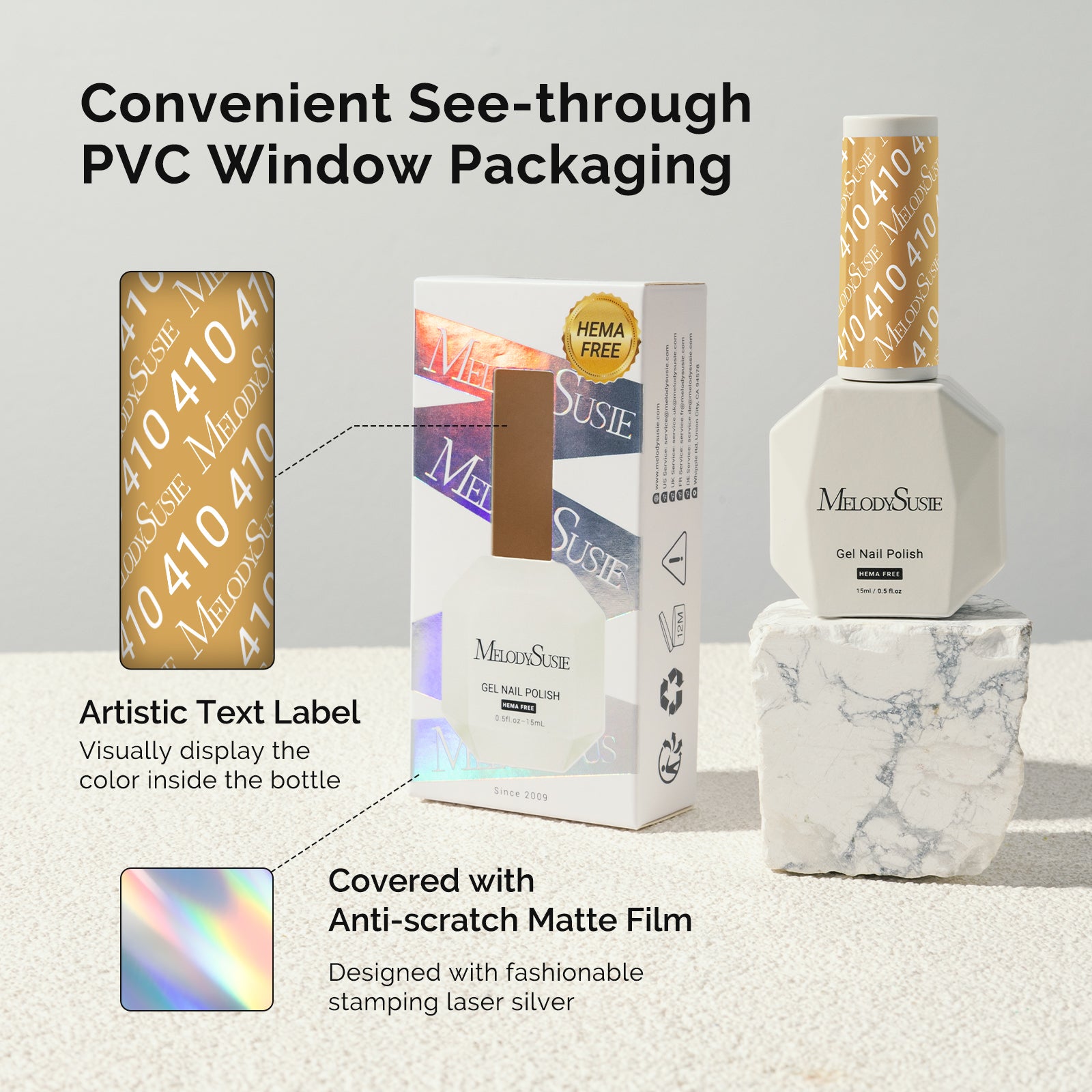 410 Straw Yellow - HEMA-Free Gel Nail Polish 0.5 fl oz/15ml - 图片6