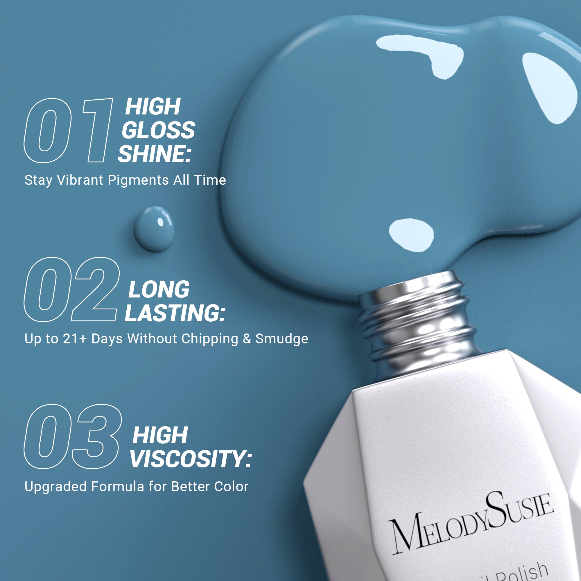 415 Blue - TPO-Free Thick Gel Nail Polish (15ml) - 图片2