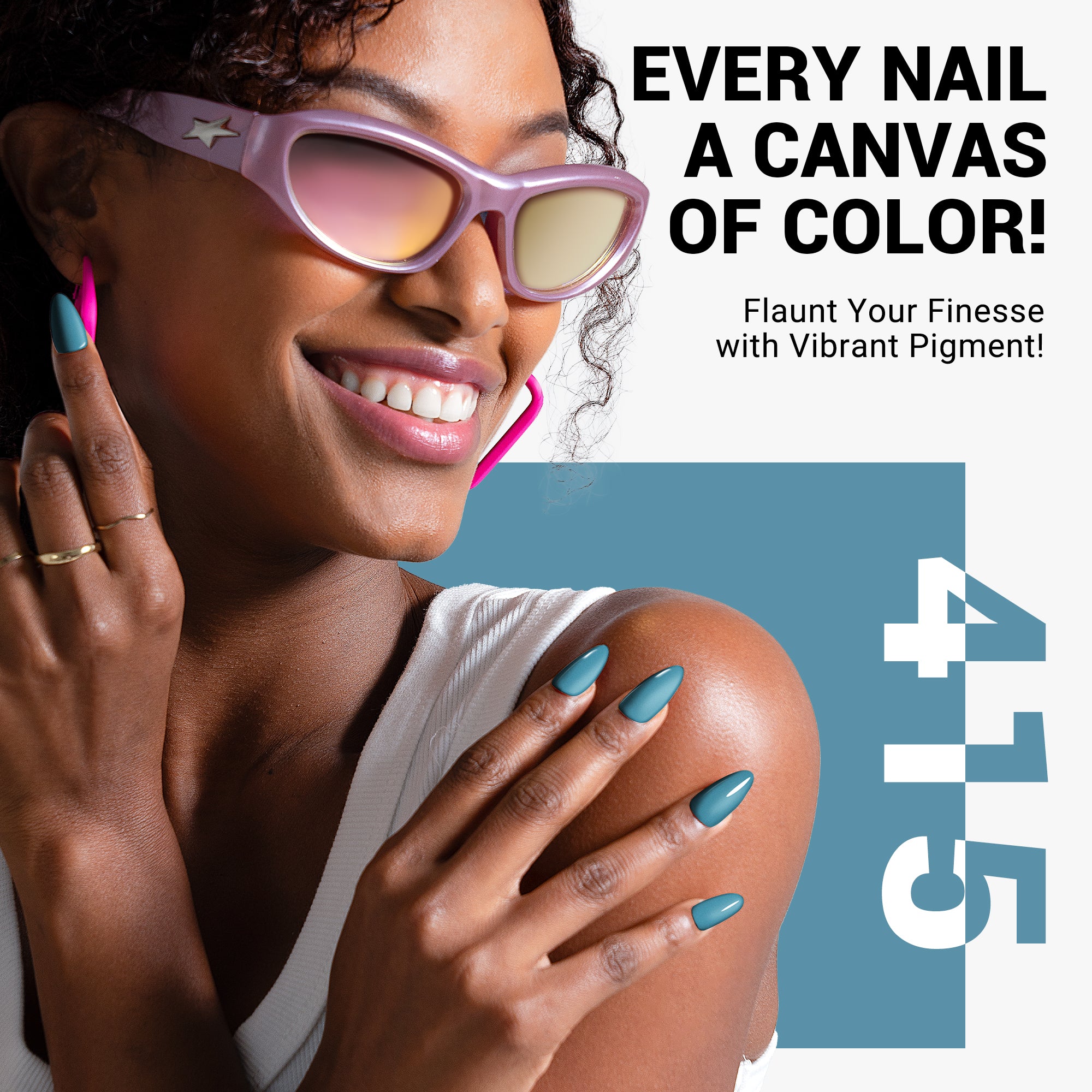 415 Blue - TPO-Free Thick Gel Nail Polish (15ml) - 图片3