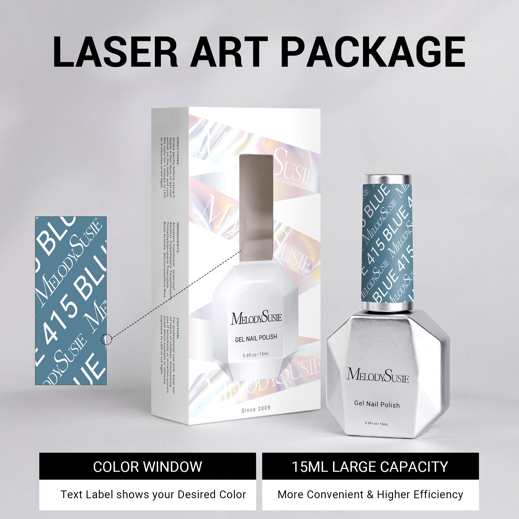 415 Blue - TPO-Free Thick Gel Nail Polish (15ml) - 图片4