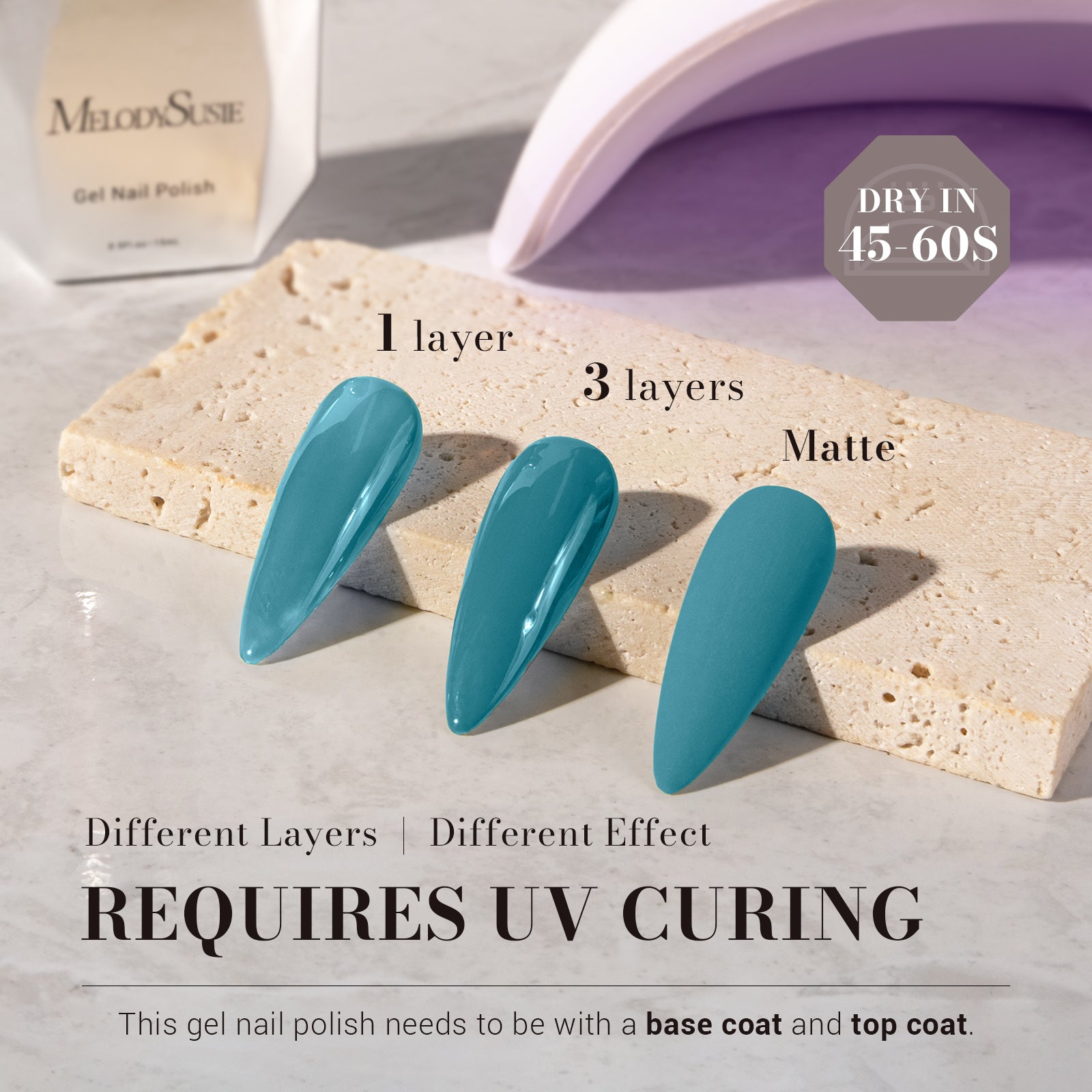 415 Dawn Blue - TPO-Free Faster UV Curing Gel Nail Polish 0.5 fl oz/15ml - 图片3