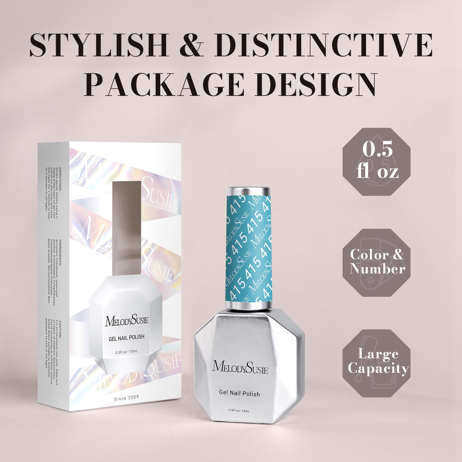 415 Dawn Blue - TPO-Free Faster UV Curing Gel Nail Polish 0.5 fl oz/15ml - 图片6