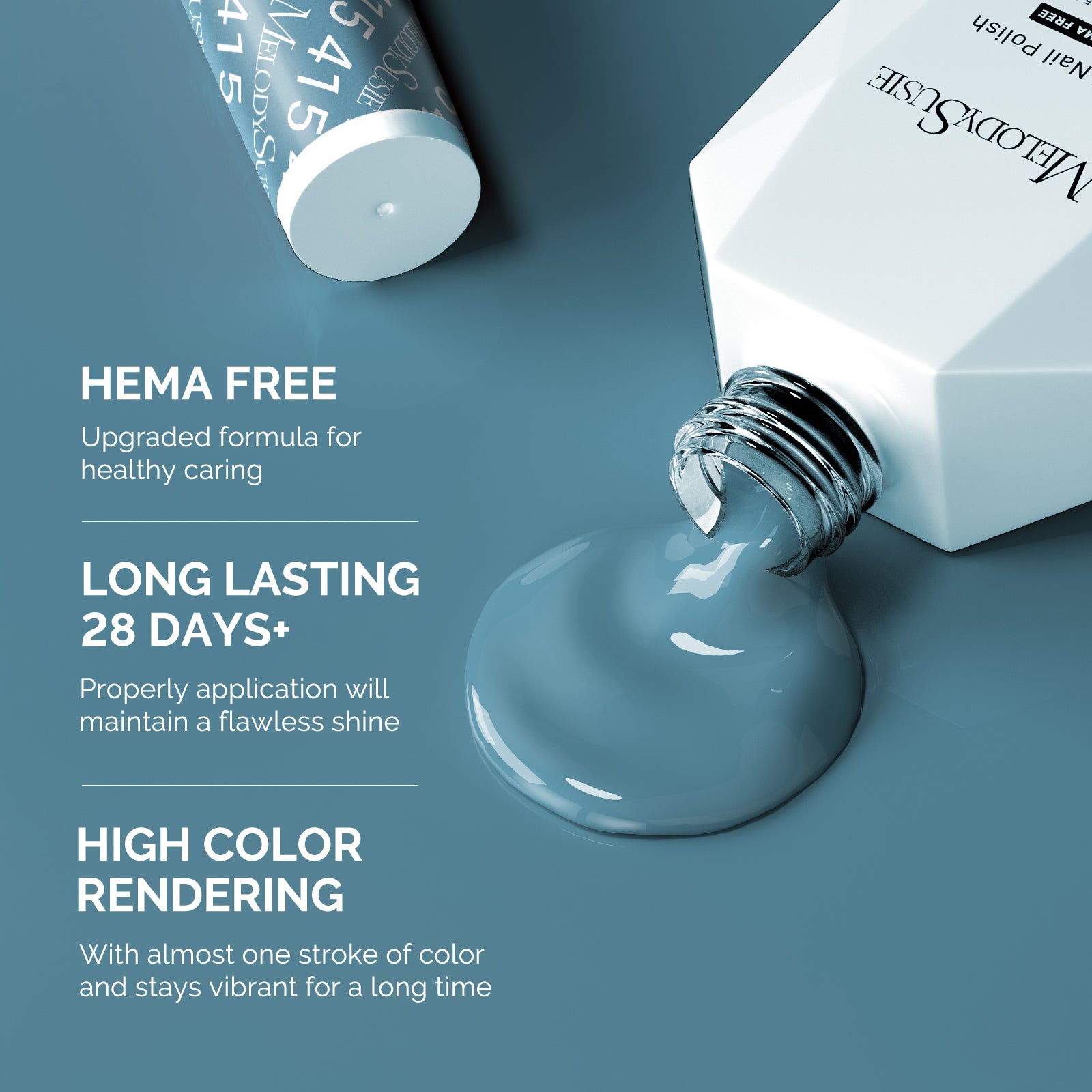 415 Dawn Blue - HEMA-Free Gel Nail Polish 0.5 fl oz/15ml - 图片3