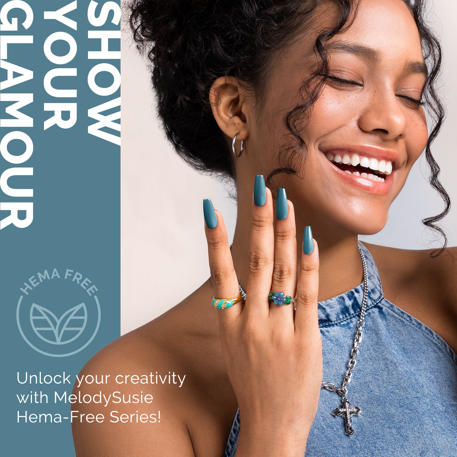 415 Dawn Blue - HEMA-Free Gel Nail Polish 0.5 fl oz/15ml - 图片4