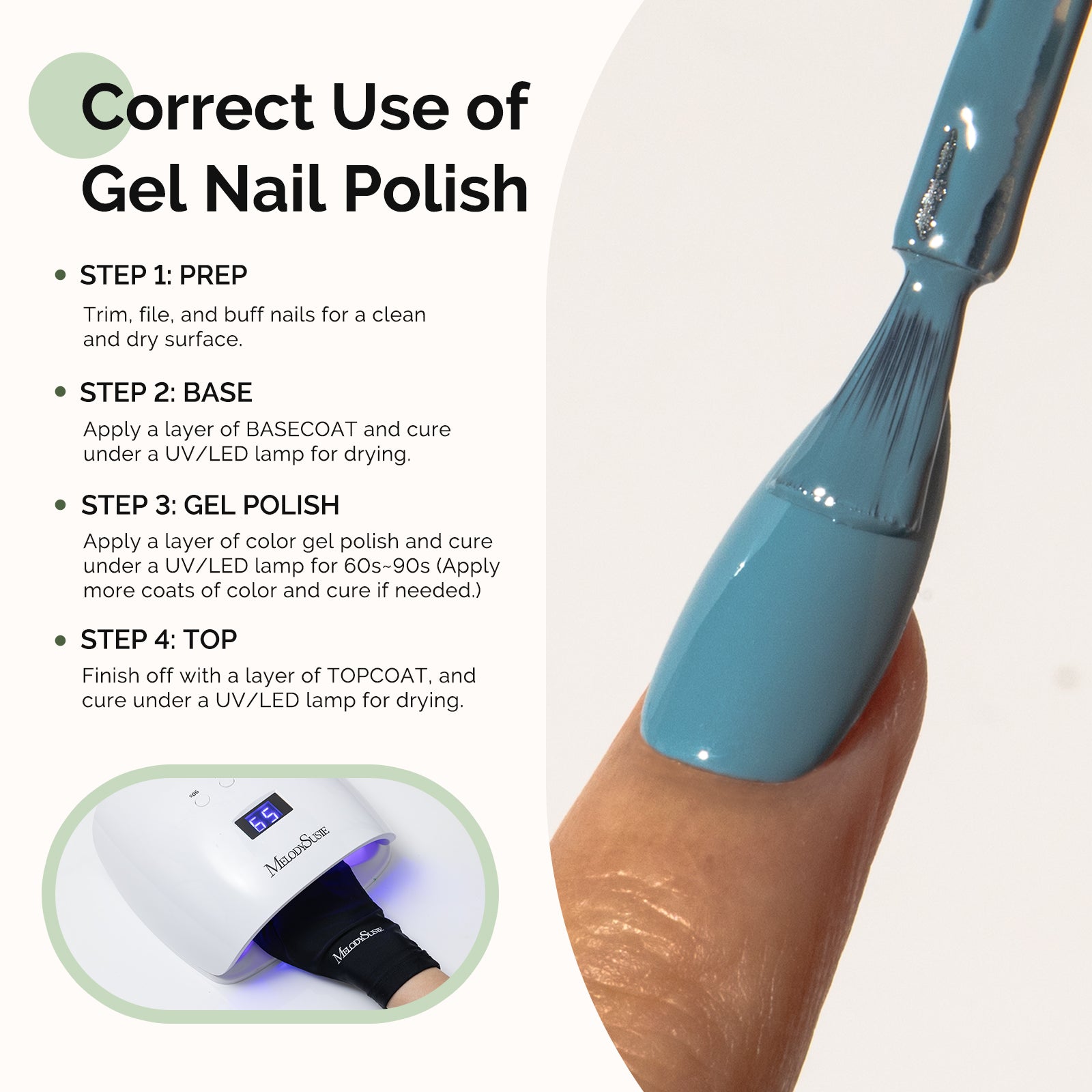 415 Dawn Blue - HEMA-Free Gel Nail Polish 0.5 fl oz/15ml - 图片5