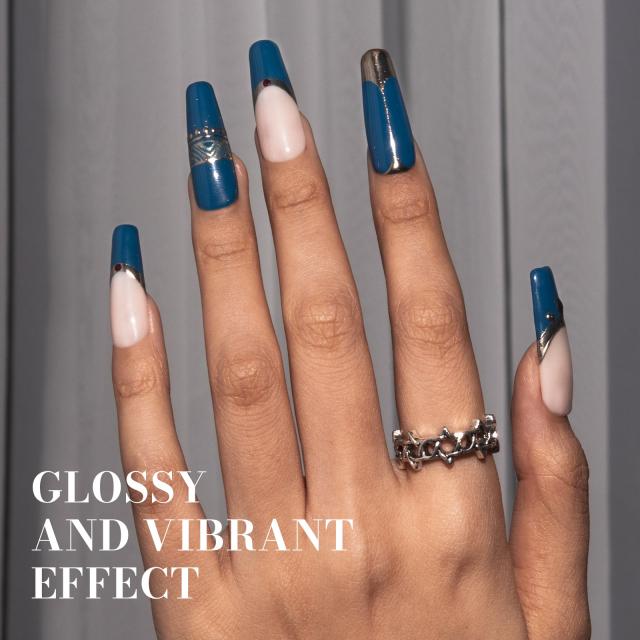 416 Gibraltar  Blue - TPO-Free Faster UV Curing Gel Nail Polish 0.5 fl oz/15ml