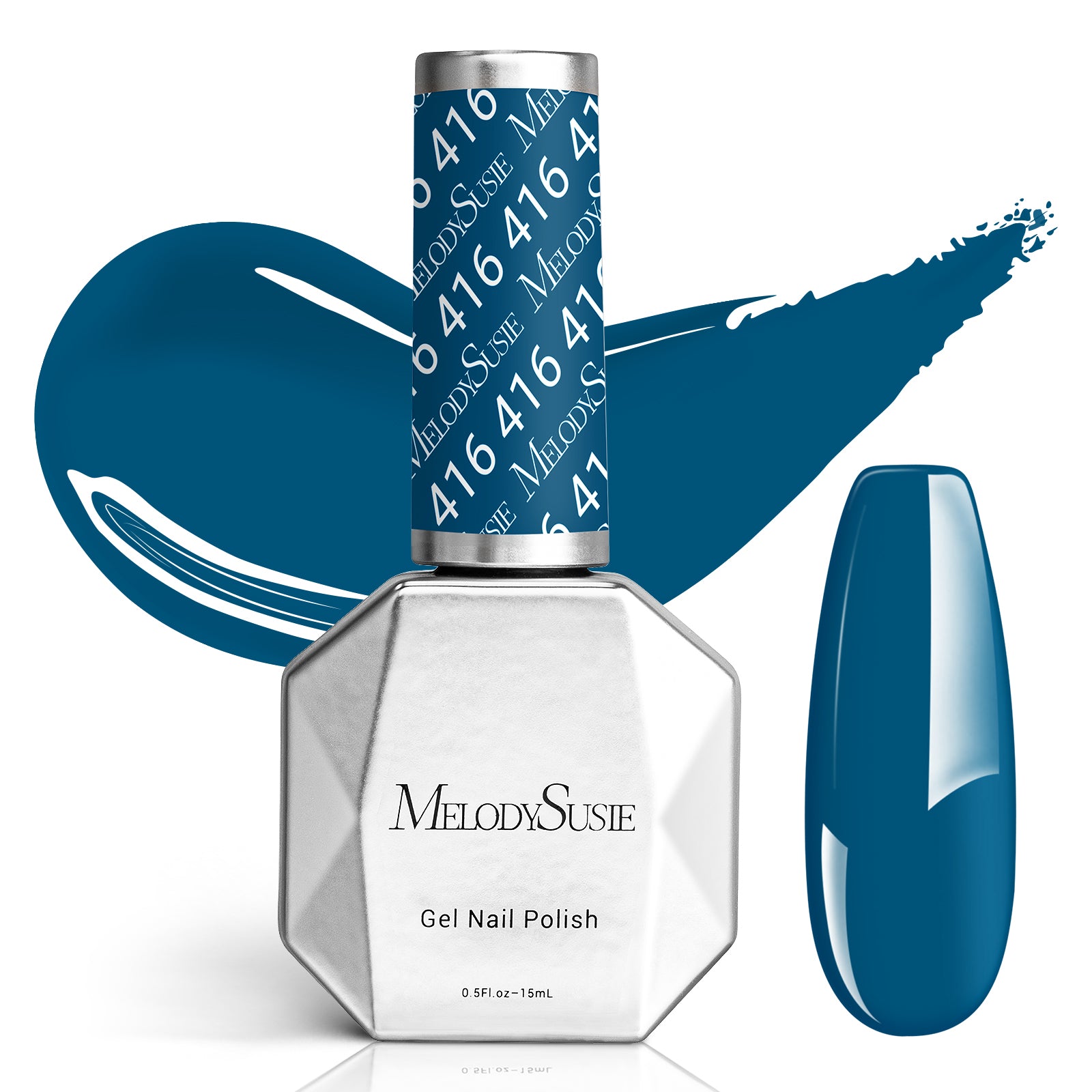 416 Gibraltar  Blue - TPO-Free Faster UV Curing Gel Nail Polish 0.5 fl oz/15ml