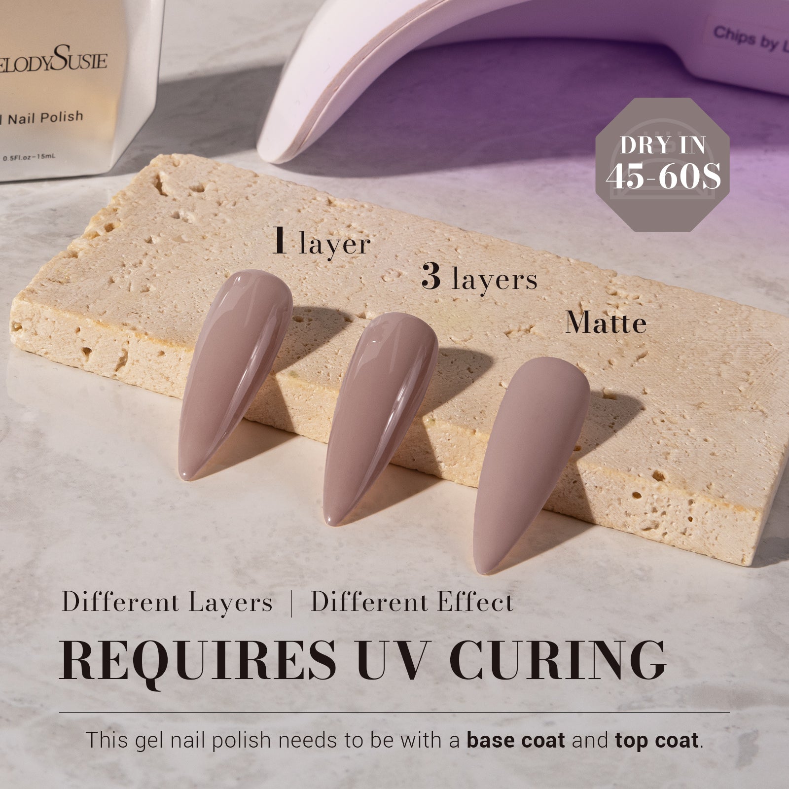 431 Neutral Nude - TPO-Free Faster UV Curing Gel Nail Polish 0.5 fl oz/15ml - 图片3