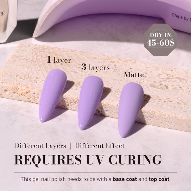 449 Light Purple - TPO-Free Faster UV Curing Gel Nail Polish 0.5 fl oz/15ml