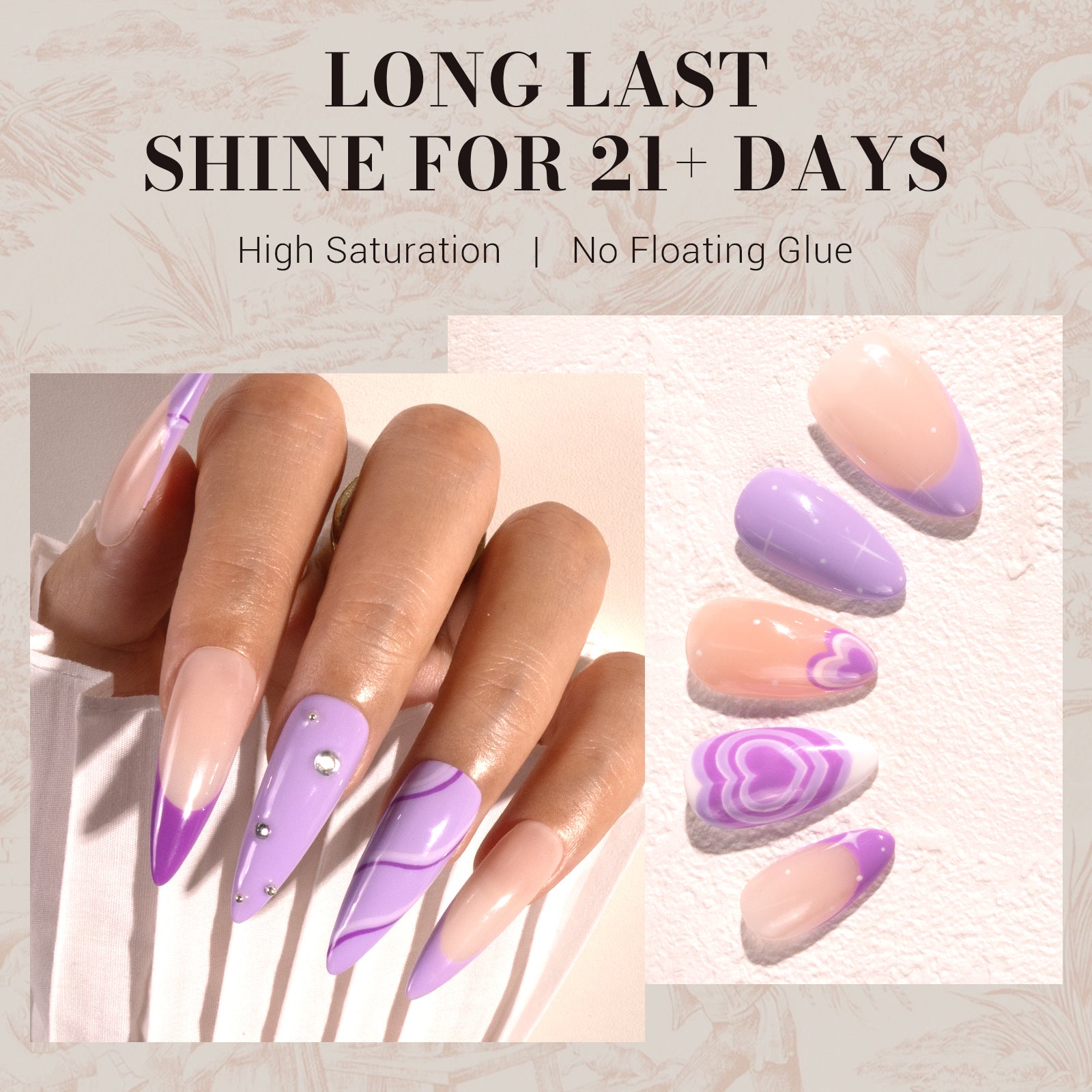 449 Light Purple - TPO-Free Faster UV Curing Gel Nail Polish 0.5 fl oz/15ml - 图片4