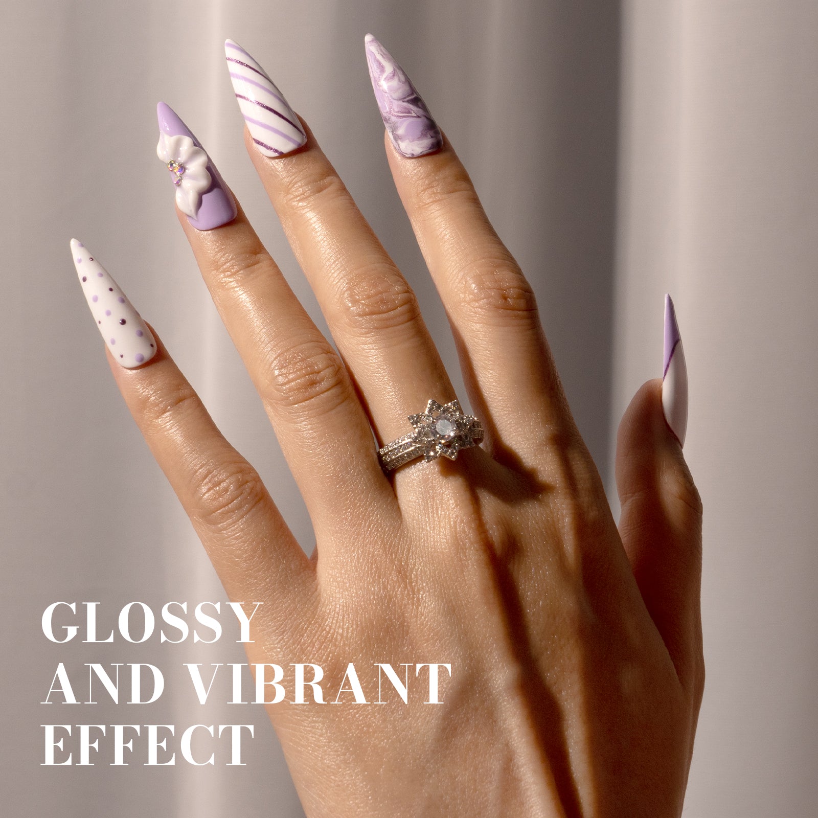 449 Light Purple - TPO-Free Faster UV Curing Gel Nail Polish 0.5 fl oz/15ml - 图片5