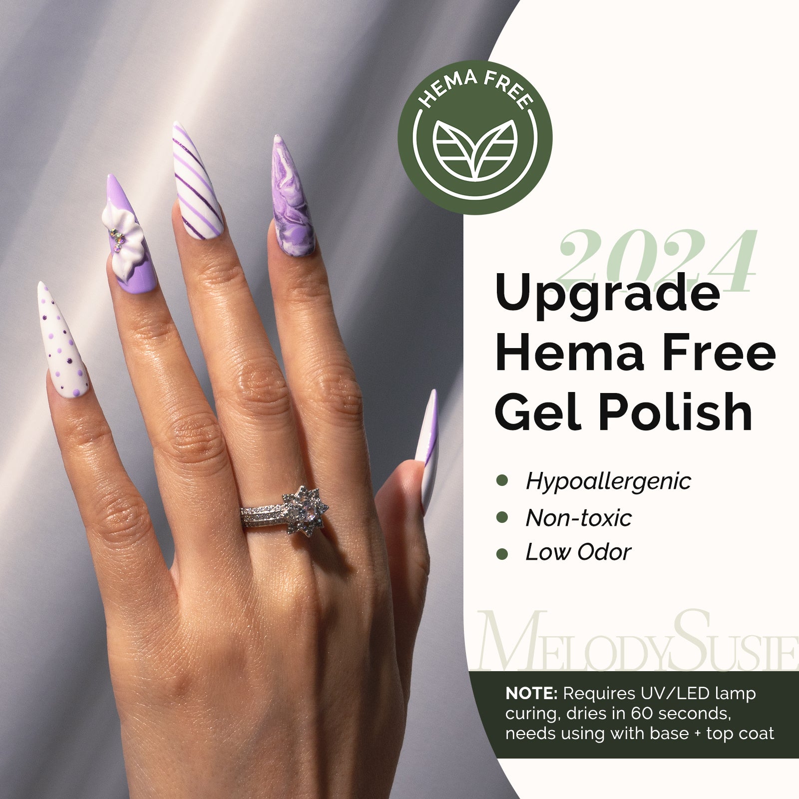 449 Purple - HEMA-Free Gel Nail Polish 0.5 fl oz/15ml - 图片2