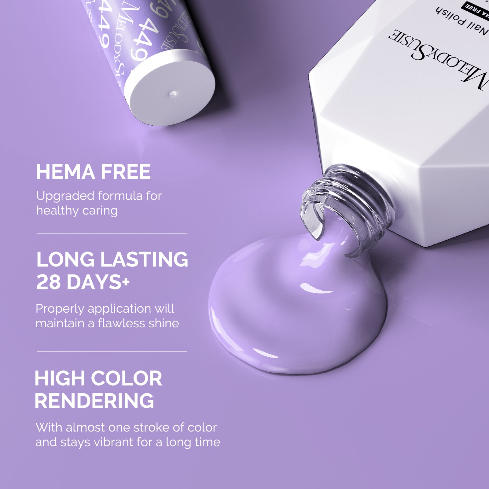 449 Purple - HEMA-Free Gel Nail Polish 0.5 fl oz/15ml - 图片3