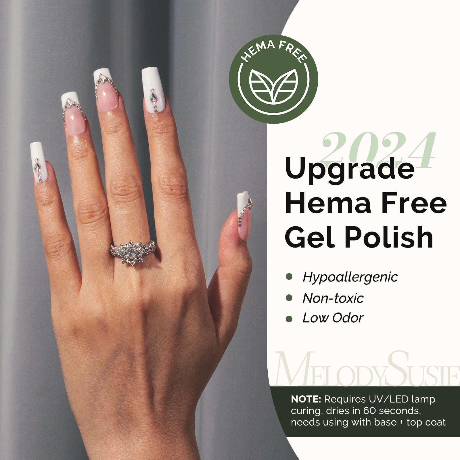 479 White - HEMA-Free Gel Nail Polish 0.5 fl oz/15ml - 图片2