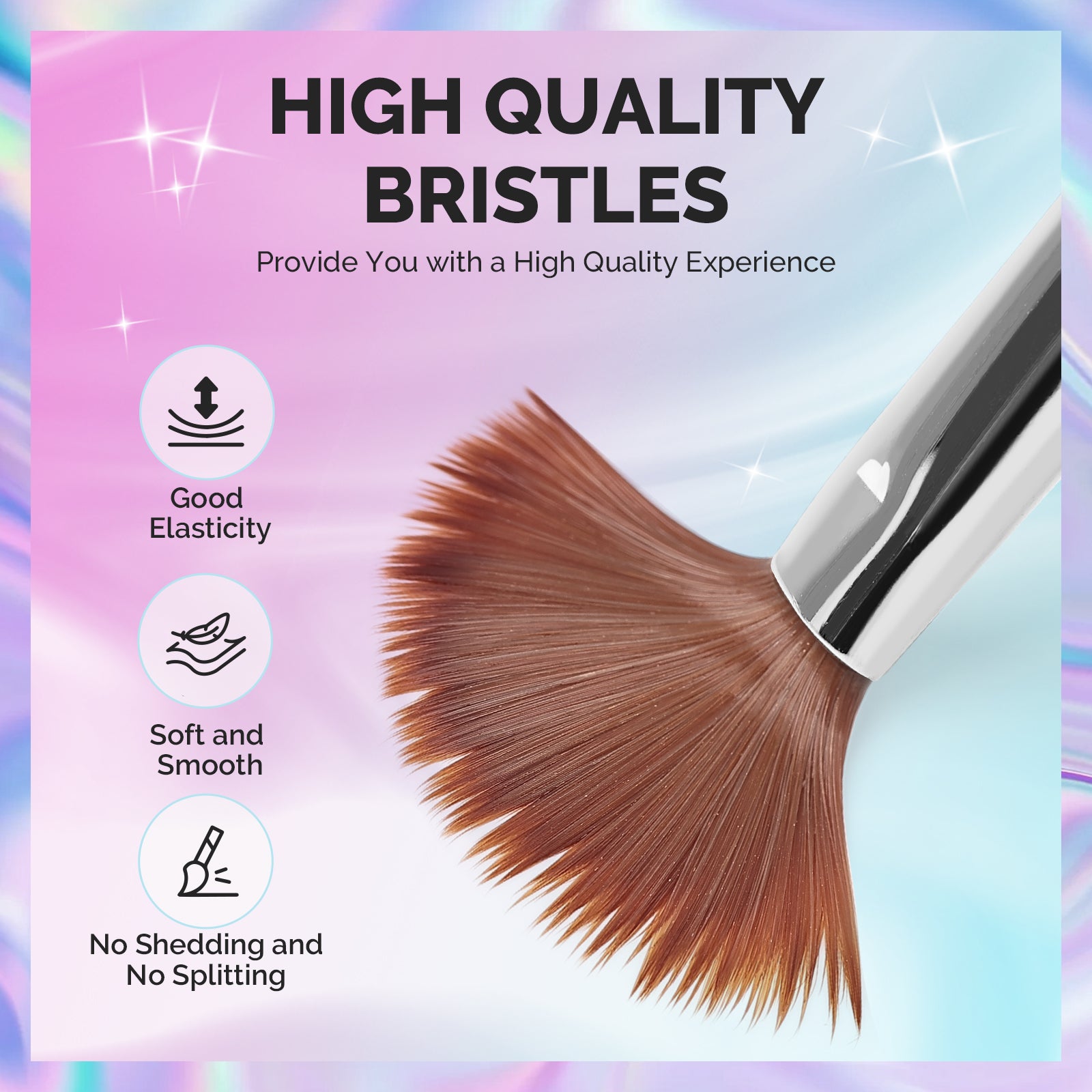 4Pcs Acrylic Nail Brush Set - Size 8/10/12/14 - 图片2