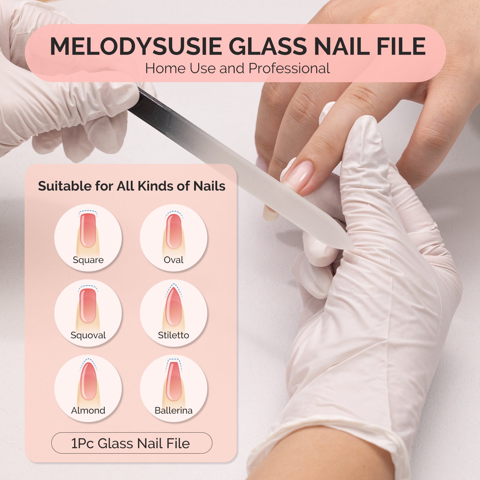 4Pcs Double Sided 360 Grit Glass Nail File Set - 图片6