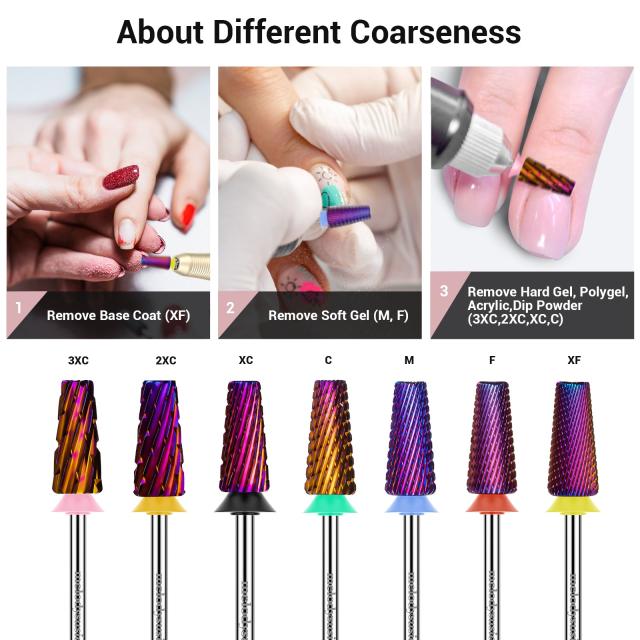 5 in 1 Cross Cut Tungsten Carbide Nail Drill Bits