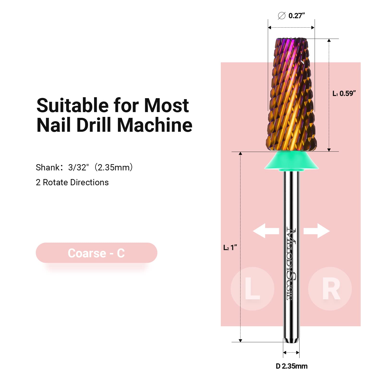 5 in 1 Cross Cut Tungsten Carbide Nail Drill Bits - 图片3