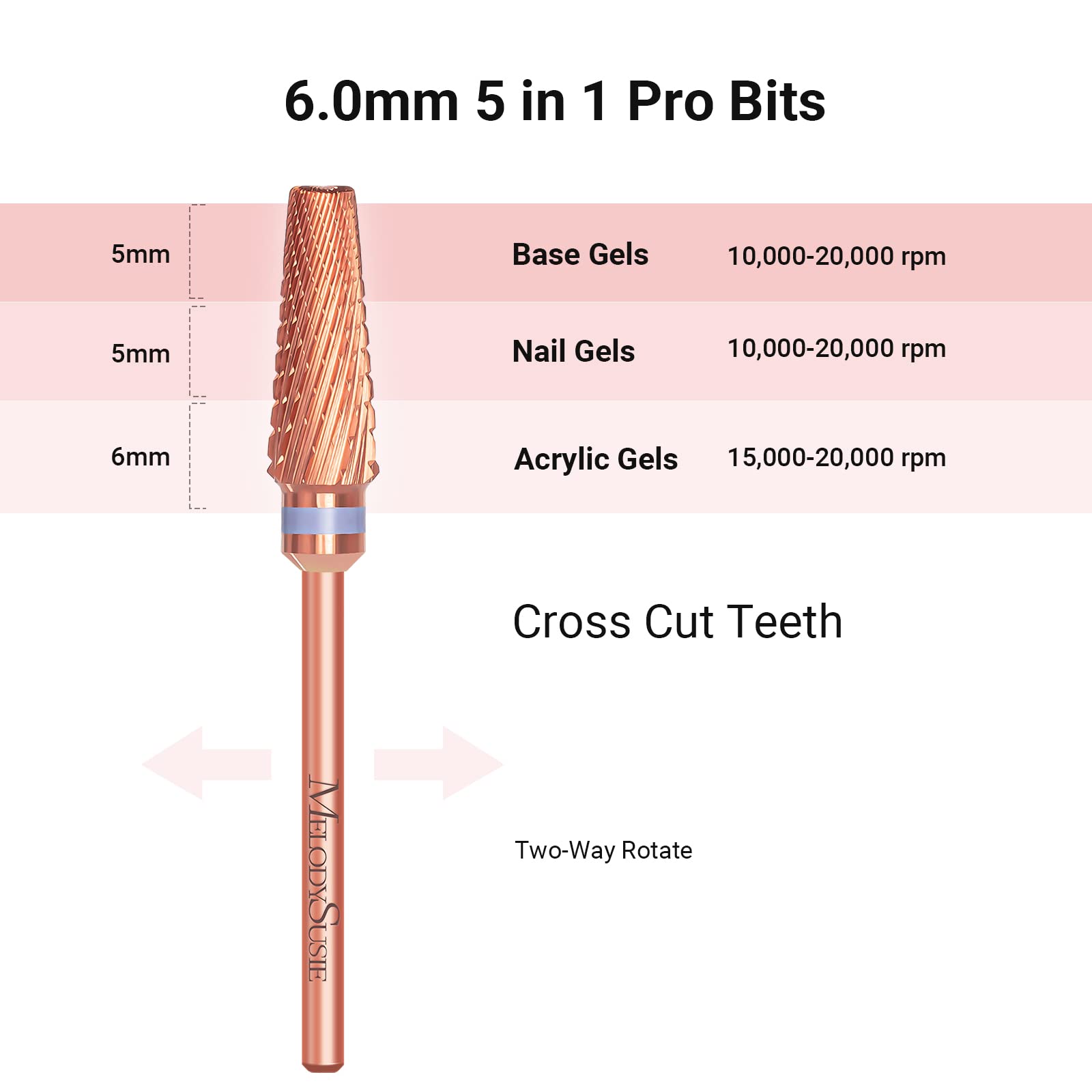 5 in 1 Pro Multi-function Mixed Sizes Tungsten Carbide Nail Drill Bit - 图片4