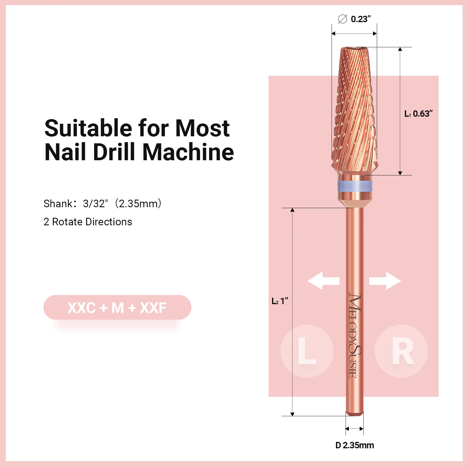 5 in 1 Pro Multi-function Mixed Sizes Tungsten Carbide Nail Drill Bit - 图片5