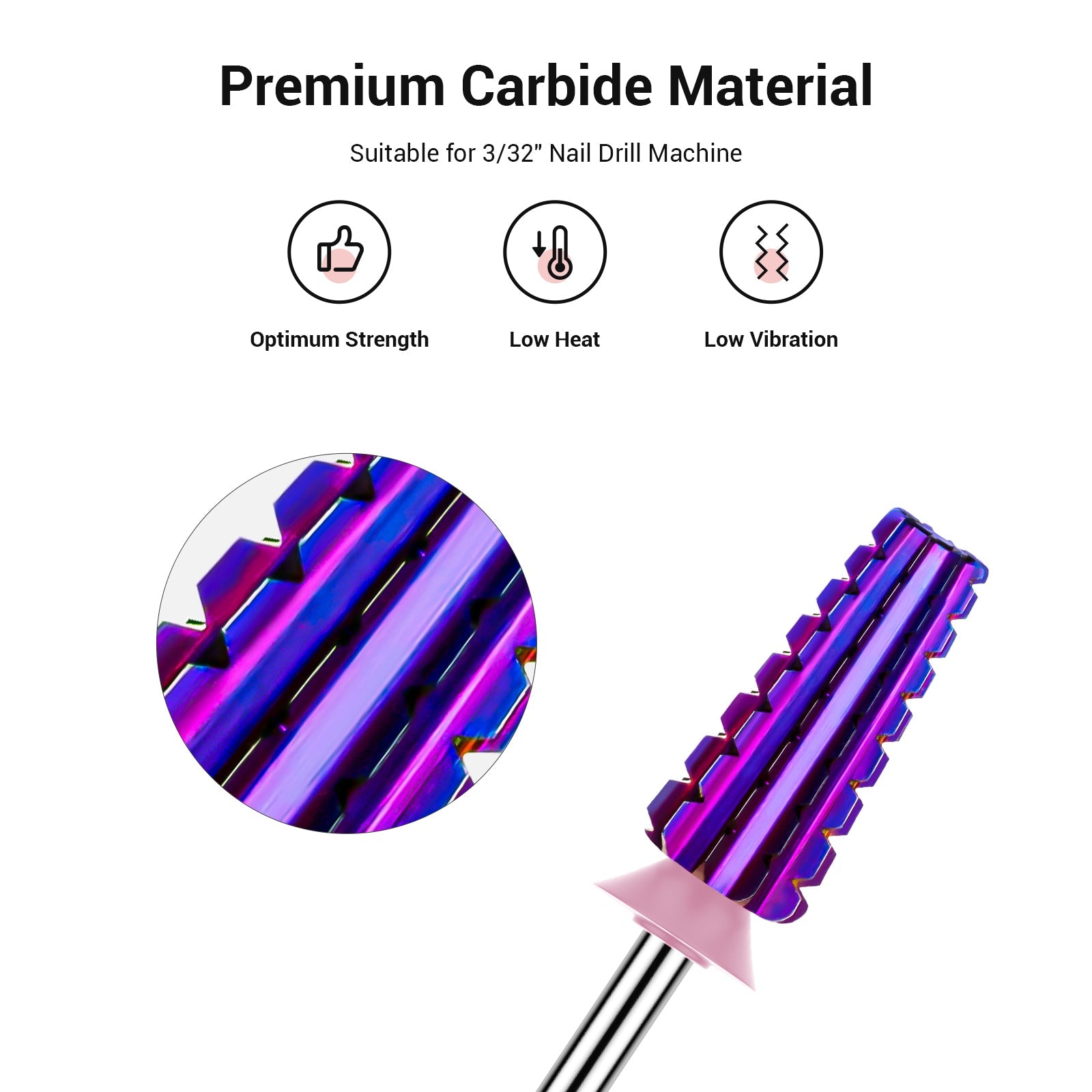 5 in 1 Straight Cut Tungsten Carbide Nail Drill Bits - 图片3