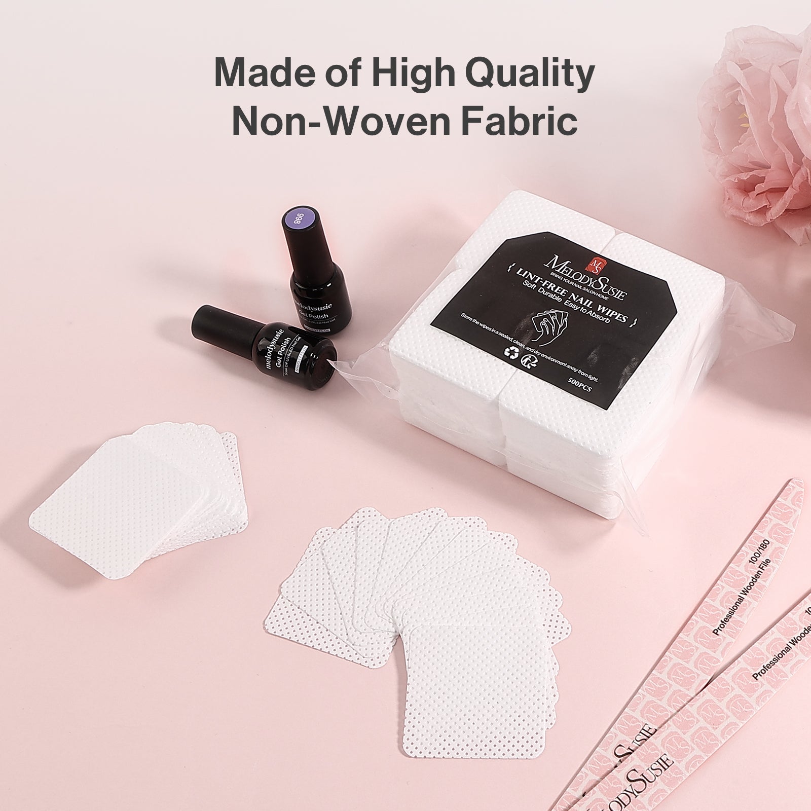 500 Pcs Lint Free Nail Wipes - 图片2