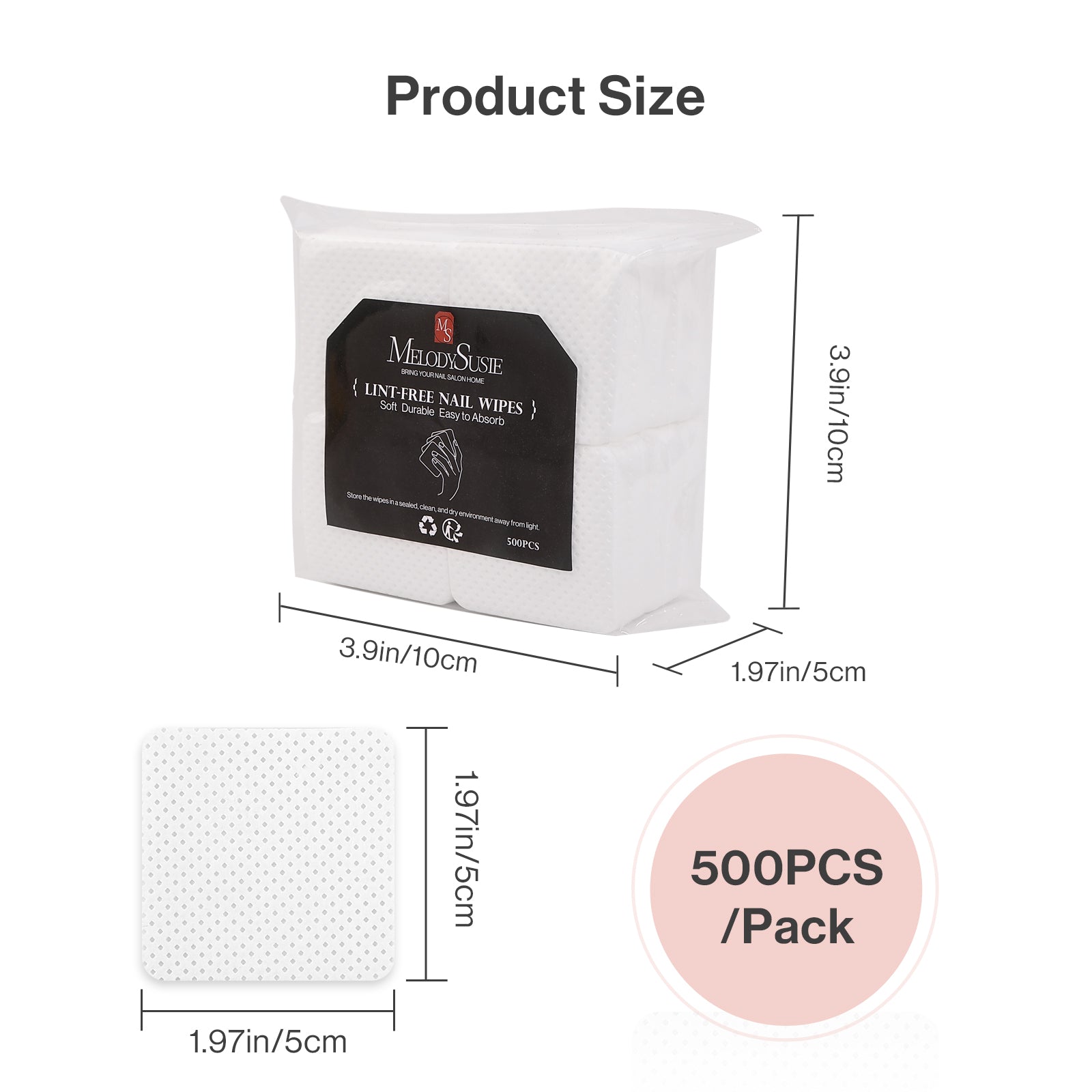 500 Pcs Lint Free Nail Wipes - 图片7