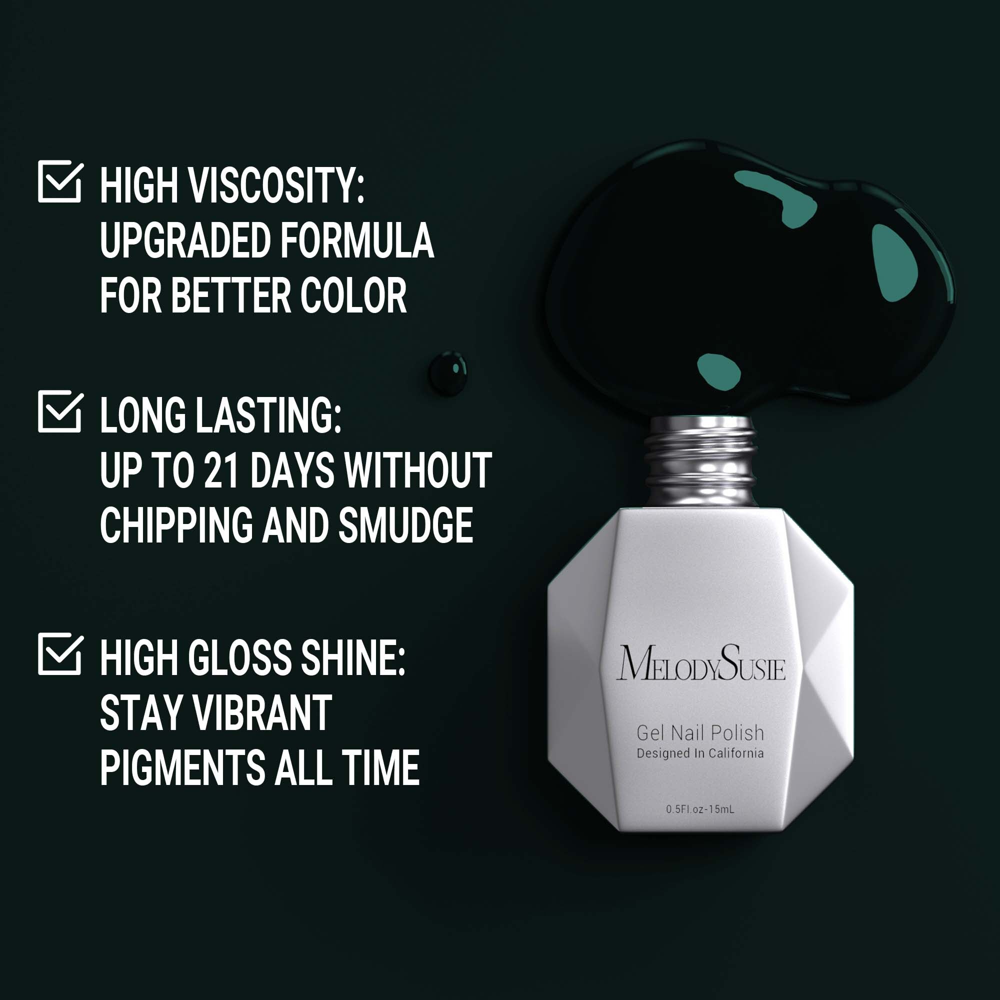 517 Blackish Green - TPO-Free Thick Gel Nail Polish (15ml) - 图片3