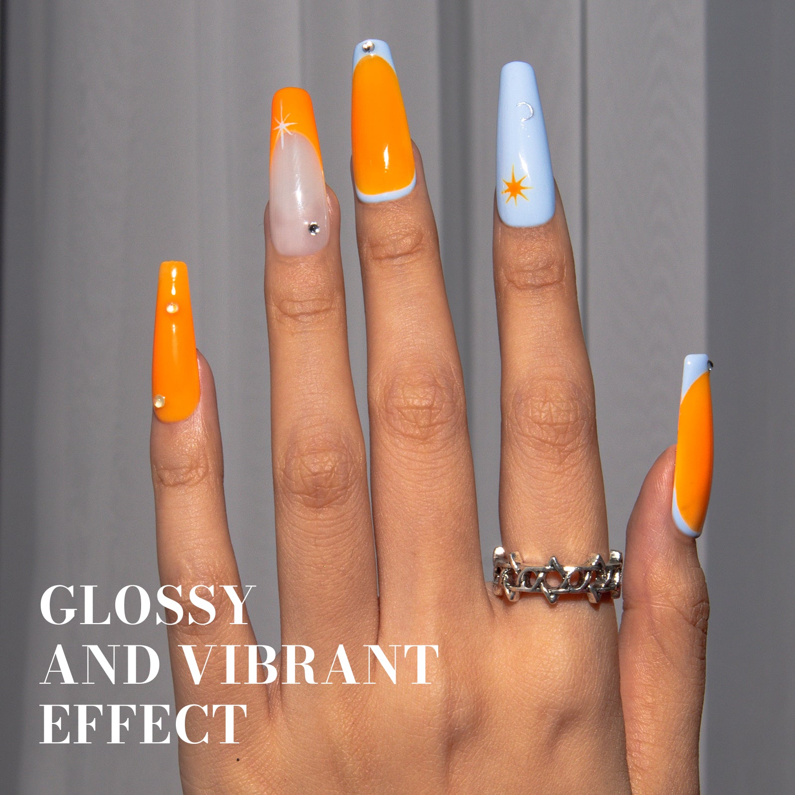 524 Shocking Orange  - TPO-Free Faster UV Curing Gel Nail Polish 0.5 fl oz/15ml - 图片5