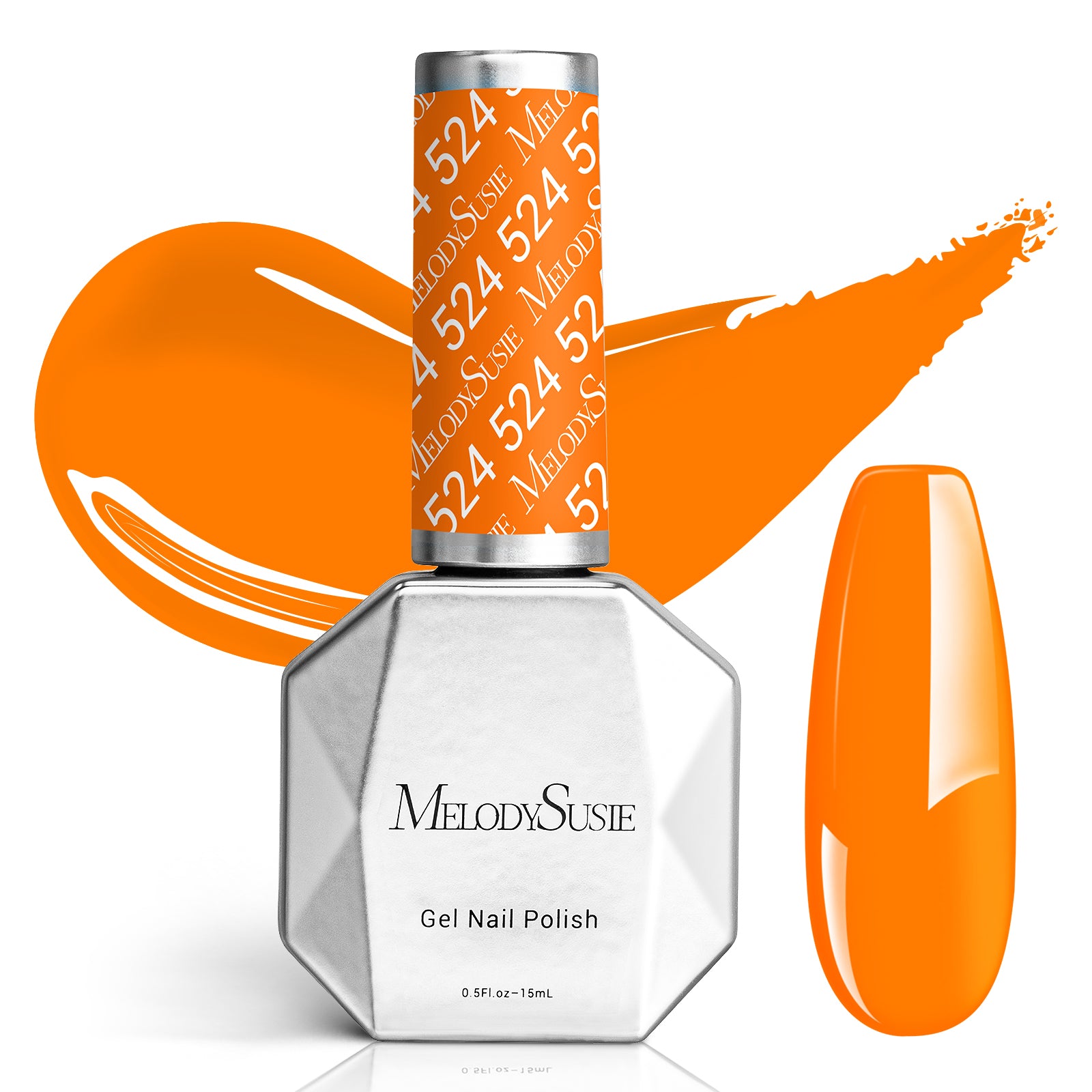 524 Shocking Orange  - TPO-Free Faster UV Curing Gel Nail Polish 0.5 fl oz/15ml