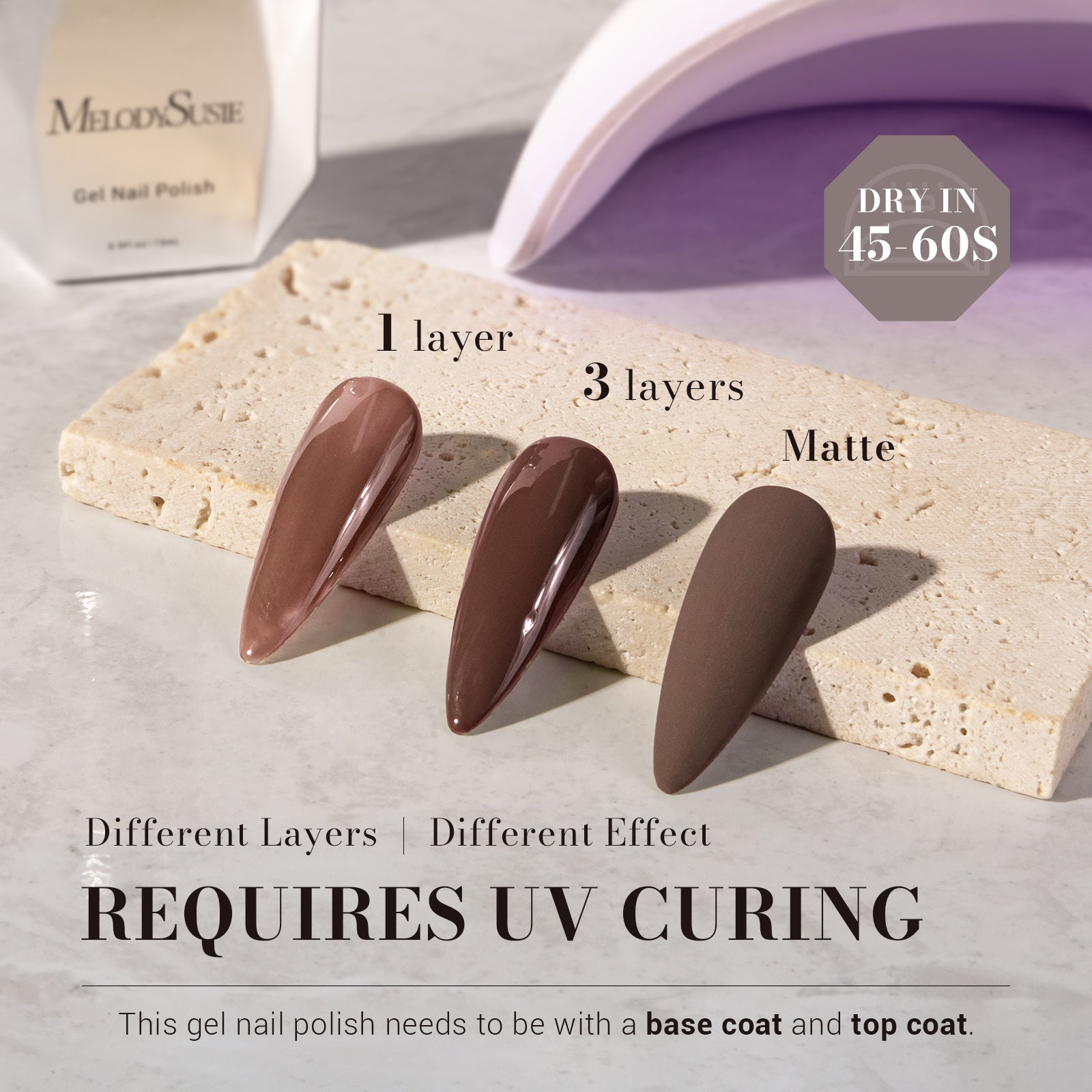 534 Brown - TPO-Free Faster UV Curing Gel Nail Polish 0.5 fl oz/15ml - 图片3