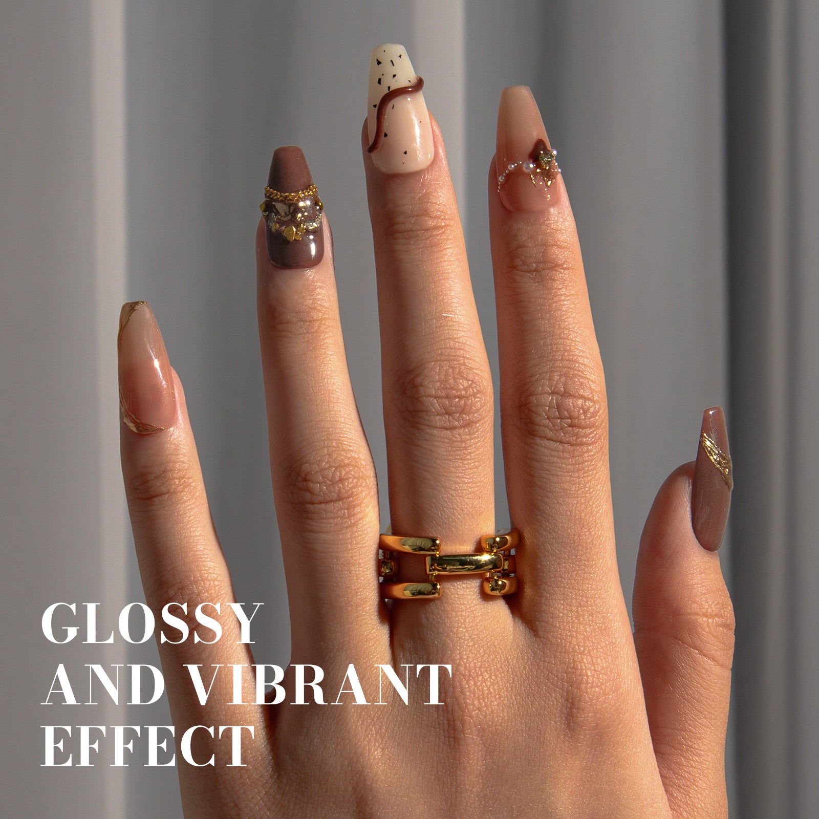 534 Brown - TPO-Free Faster UV Curing Gel Nail Polish 0.5 fl oz/15ml - 图片5