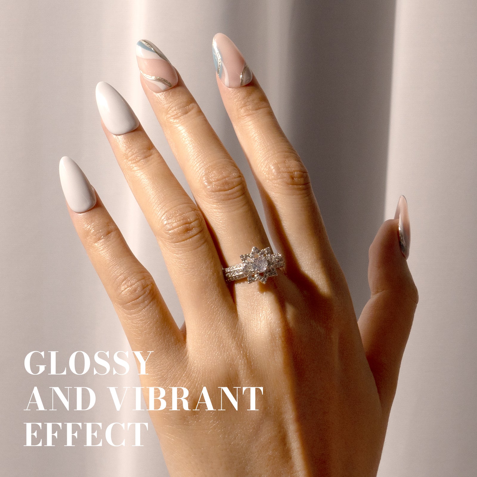 582 Gary White - TPO-Free Faster UV Curing Gel Nail Polish 0.5 fl oz/15ml - 图片5